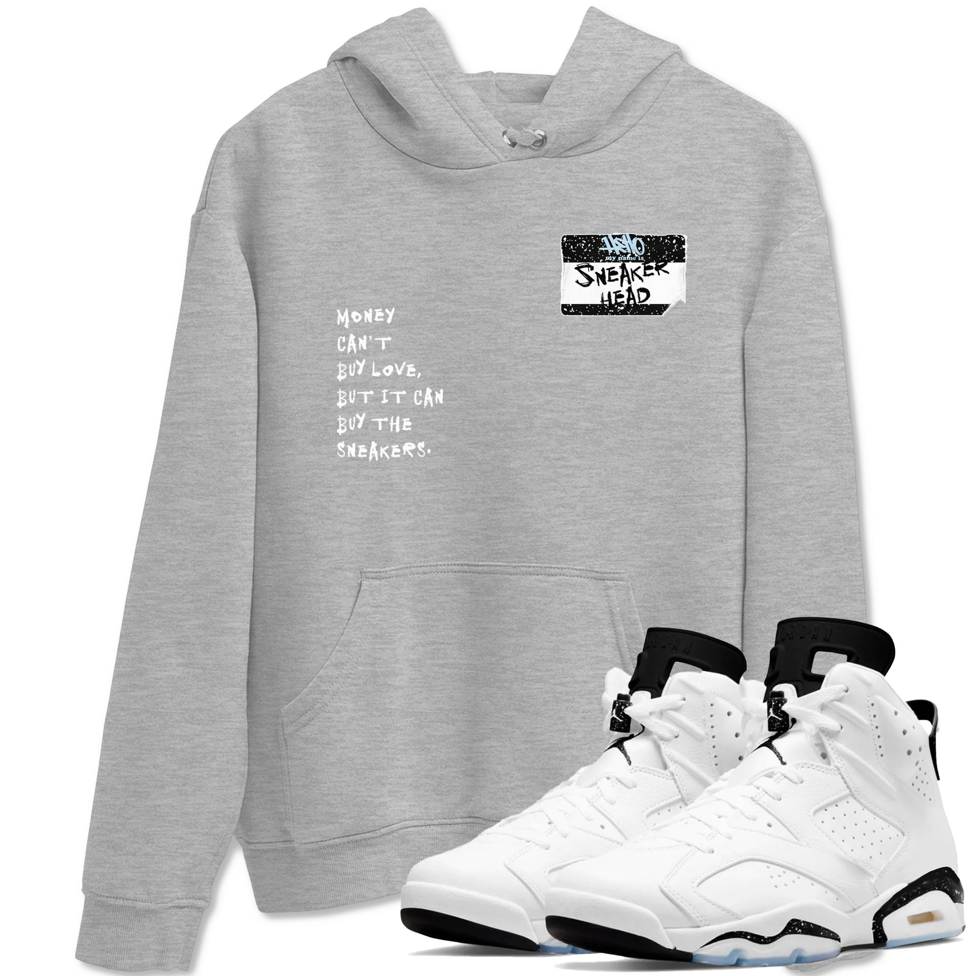 6s Reverse Cookies shirt to match jordans Sneakerhead Badge sneaker tees Air Jordan 6 Reverse Cookies Drip Gear Zone unisex cotton Heather Grey 1 crew neck shirt