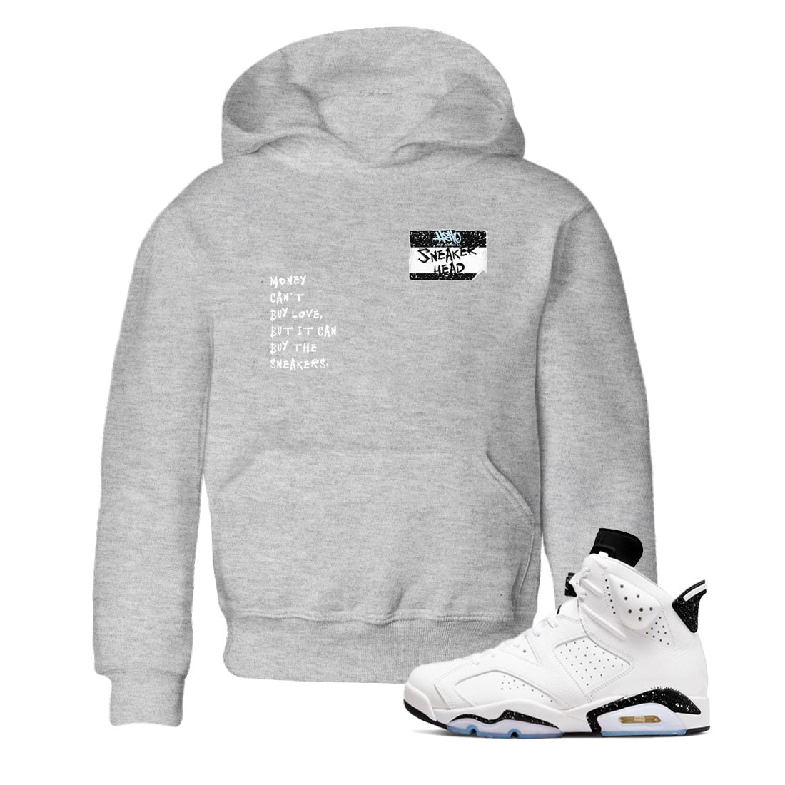6s Reverse Cookies shirt to match jordans Sneakerhead Badge sneaker tees Air Jordan 6 Reverse Cookies Drip Gear Zone baby toddler Heather Grey 1 cotton Shirt
