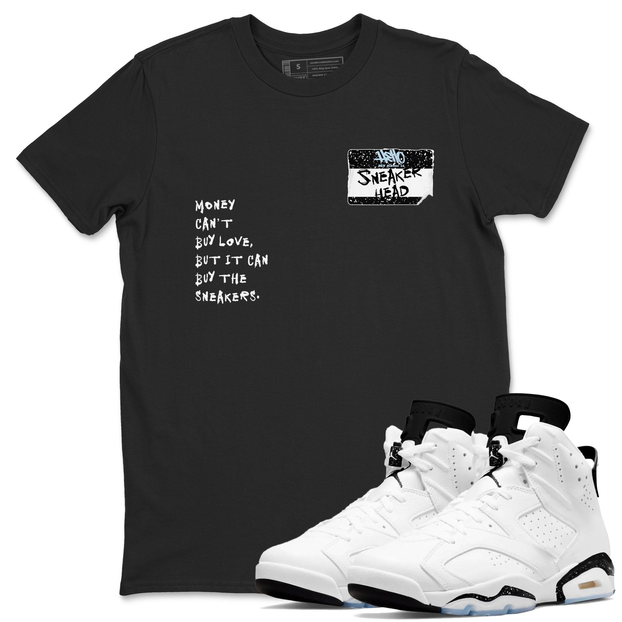 6s Reverse Cookies shirt to match jordans Sneakerhead Badge sneaker tees Air Jordan 6 Reverse Cookies Drip Gear Zone unisex cotton Black 1 crew neck shirt