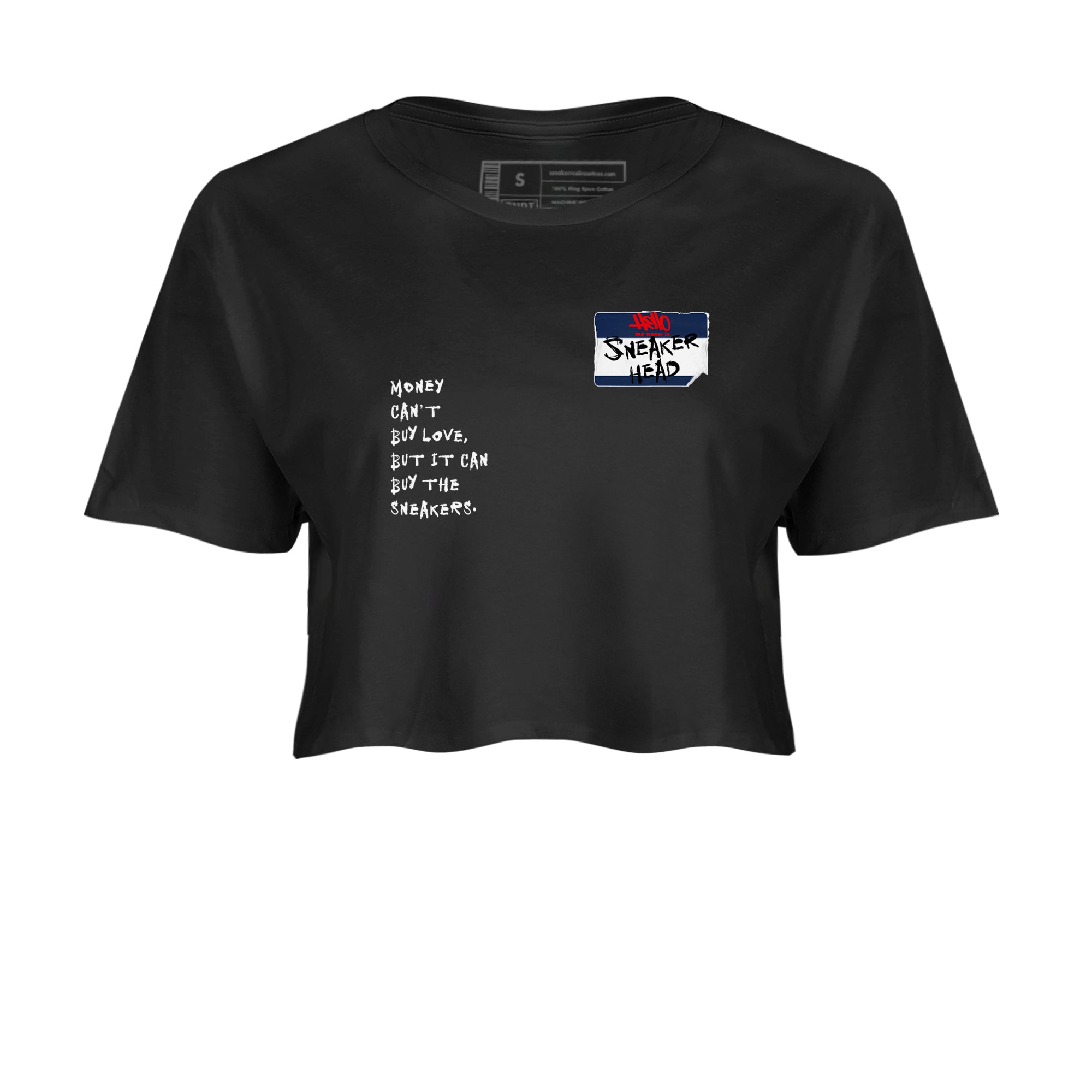 6s White And Midnight Navy shirts to match jordans Sneakerhead Badge sneaker match tees Air Jordan 6 White And Midnight Navy Drip Gear Zone unisex cotton Black 2 Crop Shirts