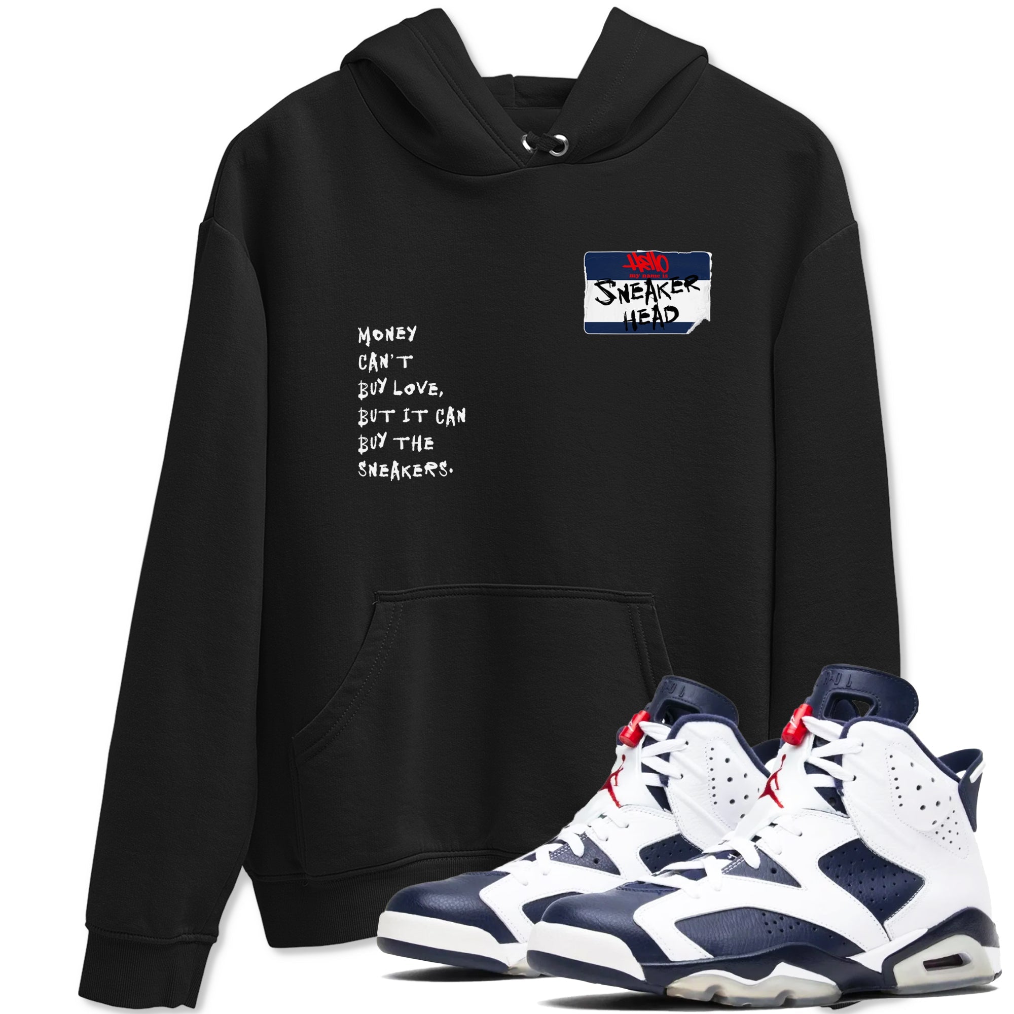 6s White And Midnight Navy shirts to match jordans Sneakerhead Badge sneaker match tees Air Jordan 6 White And Midnight Navy Drip Gear Zone unisex cotton Black 1 crew neck shirts