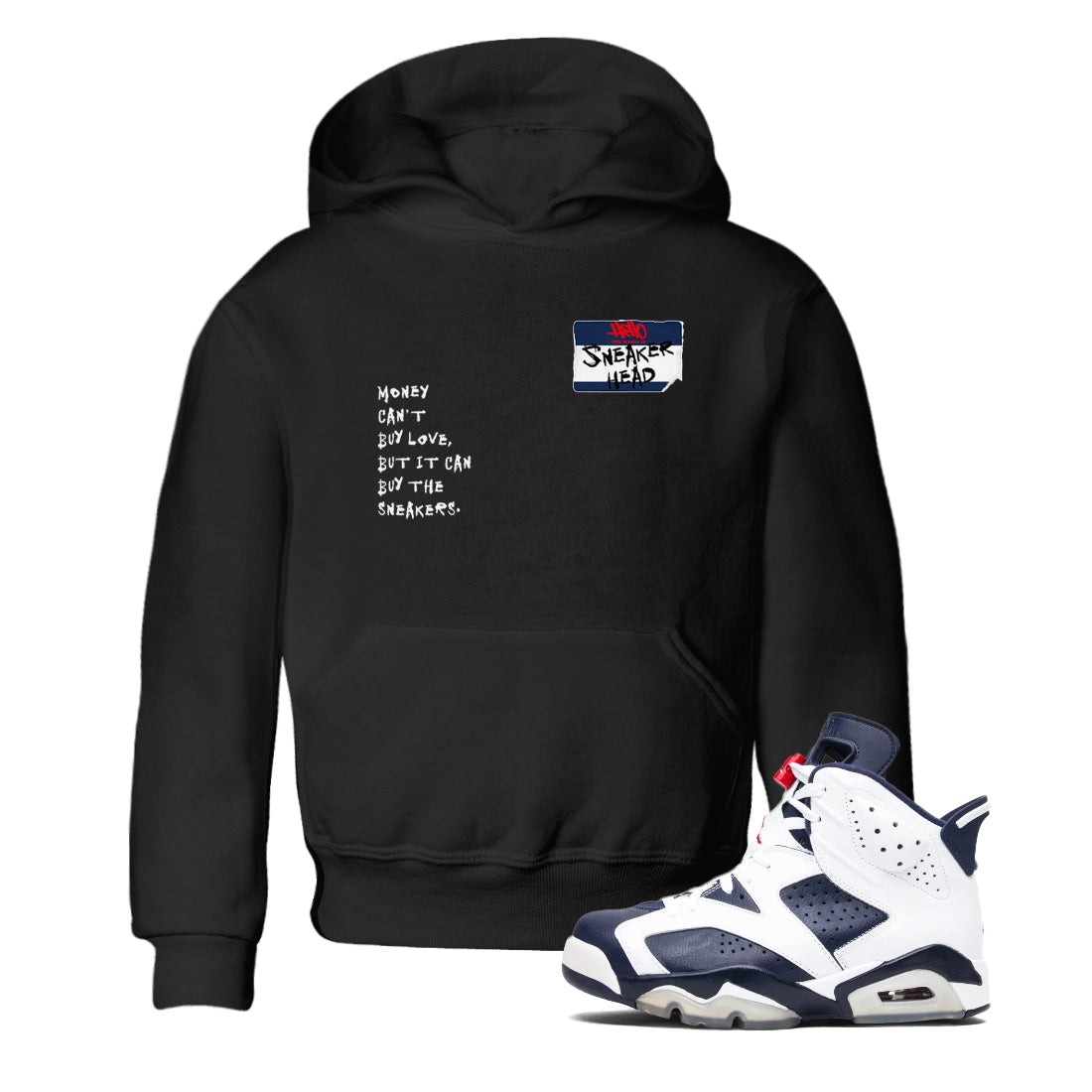 6s White And Midnight Navy shirts to match jordans Sneakerhead Badge sneaker match tees Air Jordan 6 White And Midnight Navy Drip Gear Zone Youth Baby Black 1 crew neck shirts