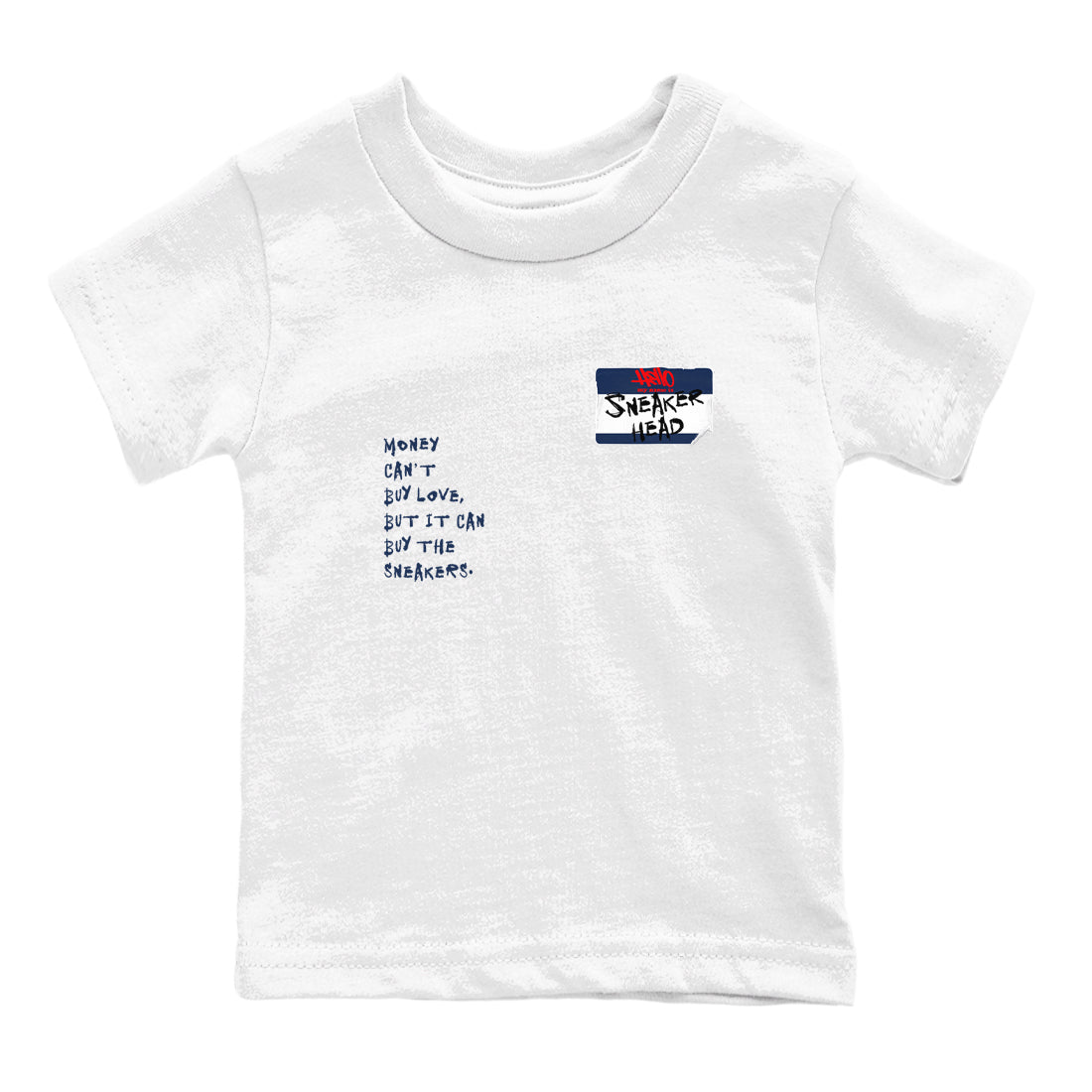 6s White And Midnight Navy shirts to match jordans Sneakerhead Badge sneaker match tees Air Jordan 6 White And Midnight Navy Drip Gear Zone Youth Baby White 2 crew neck shirts