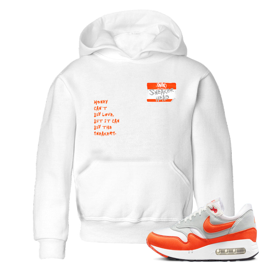 Air Max 1 OG '86 'Summit White and Cosmic Clay shirts to match jordans Sneakerhead Badge sneaker match tees Air Max 1 Cosmic Clay match shoes to clothes Drip Gear Zone Youth Baby White 1 tee