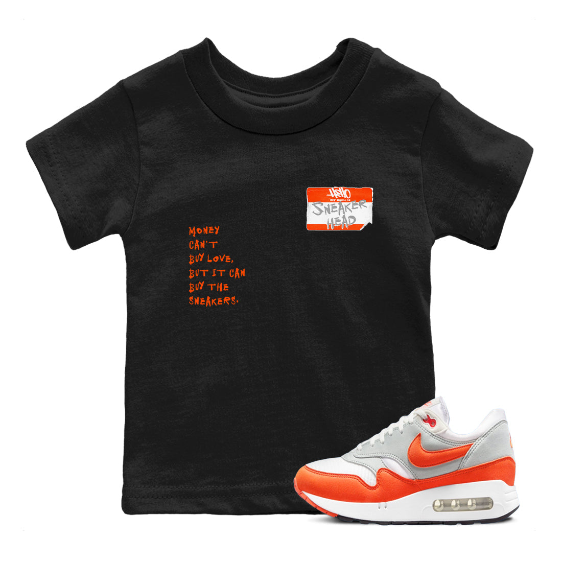 Air Max 1 OG '86 'Summit White and Cosmic Clay shirts to match jordans Sneakerhead Badge sneaker match tees Air Max 1 Cosmic Clay match shoes to clothes Drip Gear Zone Youth Baby Black 1 tee