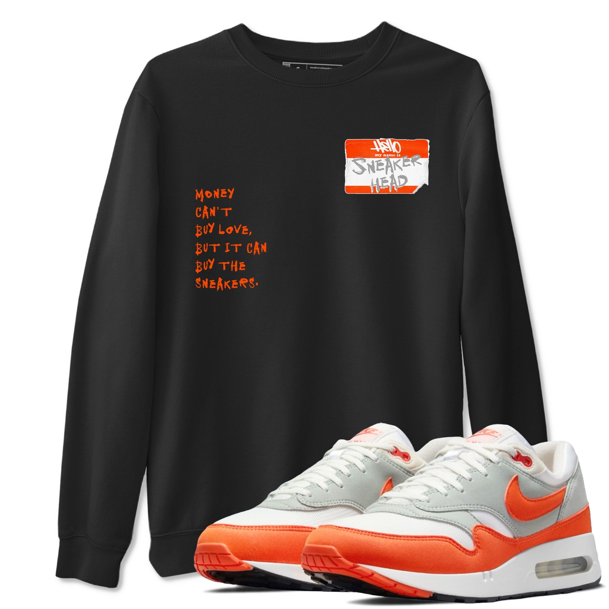 Air Max 1 OG '86 'Summit White and Cosmic Clay shirts to match jordans Sneakerhead Badge sneaker match tees Air Max 1 Cosmic Clay match shoes to clothes Drip Gear Zone unisex cotton Black 1 shirts