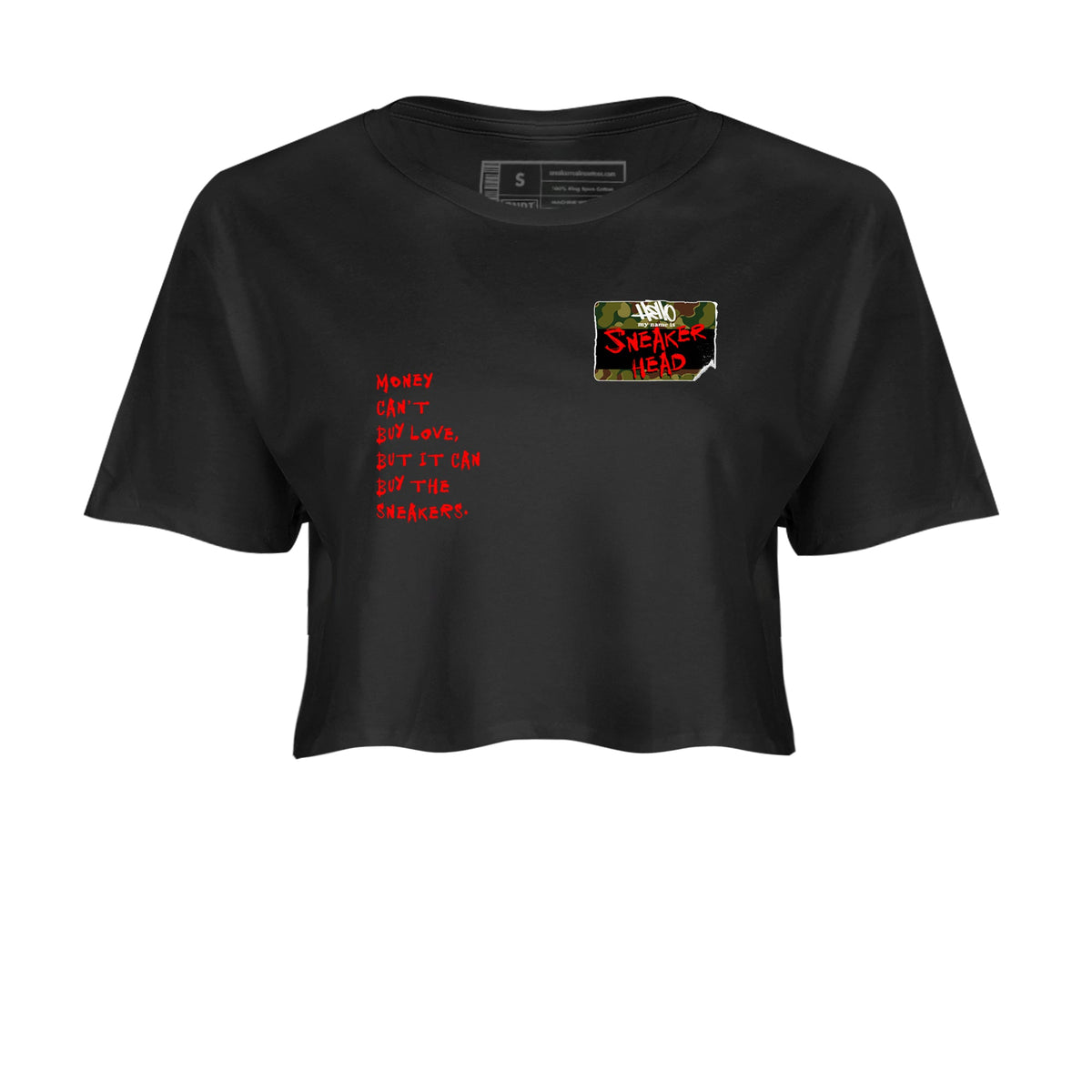 Air Max 90 Duck Camo shirts to match jordans Sneakerhead Badge sneaker match tees Air Max 90 Reverse Duck Camo match shoes to clothes Drip Gear Zone unisex cotton Black 2 crop tee