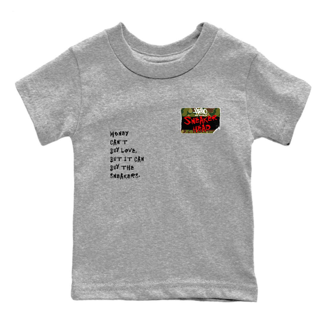 Air Max 90 Duck Camo shirts to match jordans Sneakerhead Badge sneaker match tees Air Max 90 Reverse Duck Camo match shoes to clothes Drip Gear Zone Youth Baby Heather Grey 2 tee
