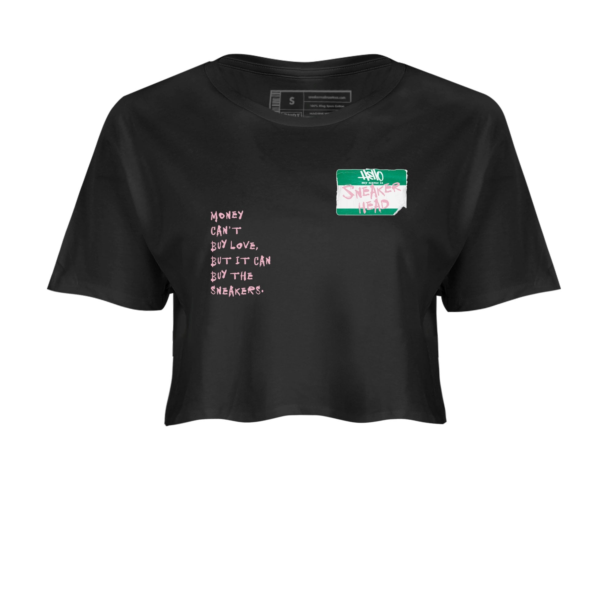 Dunk Medium Soft Pink Malachite shirt to match jordans Sneakerhead Badge sneaker tees Dunk Medium Soft Pink Malachite Drip Gear Zone Black 2 crop length shirt
