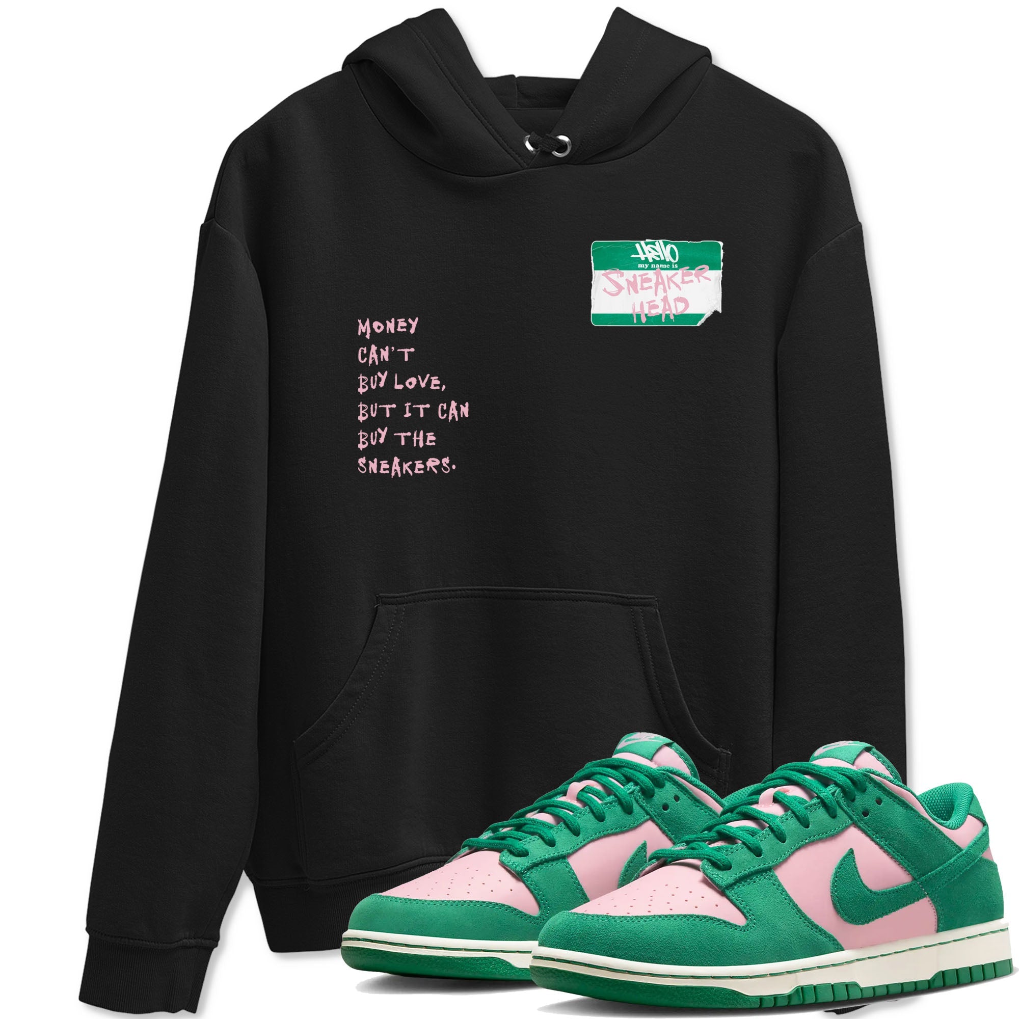 Dunk Medium Soft Pink Malachite shirt to match jordans Sneakerhead Badge sneaker tees Dunk Medium Soft Pink Malachite Drip Gear Zone unisex cotton Black 1 crew neck shirt
