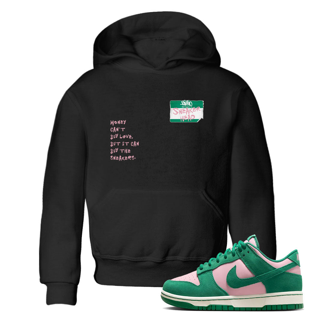 Dunk Medium Soft Pink Malachite shirt to match jordans Sneakerhead Badge sneaker tees Dunk Medium Soft Pink Malachite Drip Gear Zone baby toddler Black 1 cotton Shirt