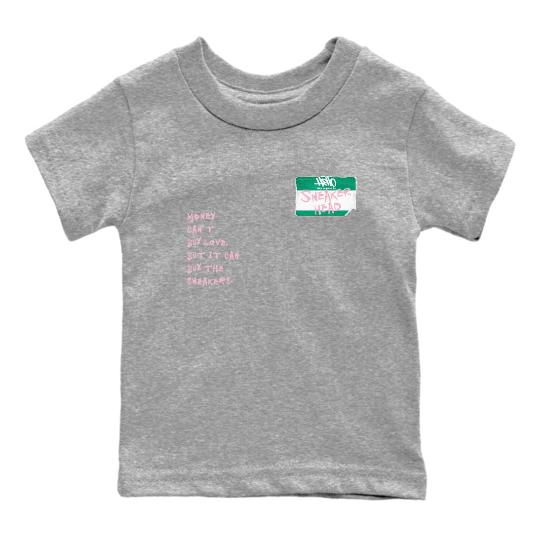 Dunk Medium Soft Pink Malachite shirt to match jordans Sneakerhead Badge sneaker tees Dunk Medium Soft Pink Malachite Drip Gear Zone baby toddler Heather Grey 2 cotton Shirt