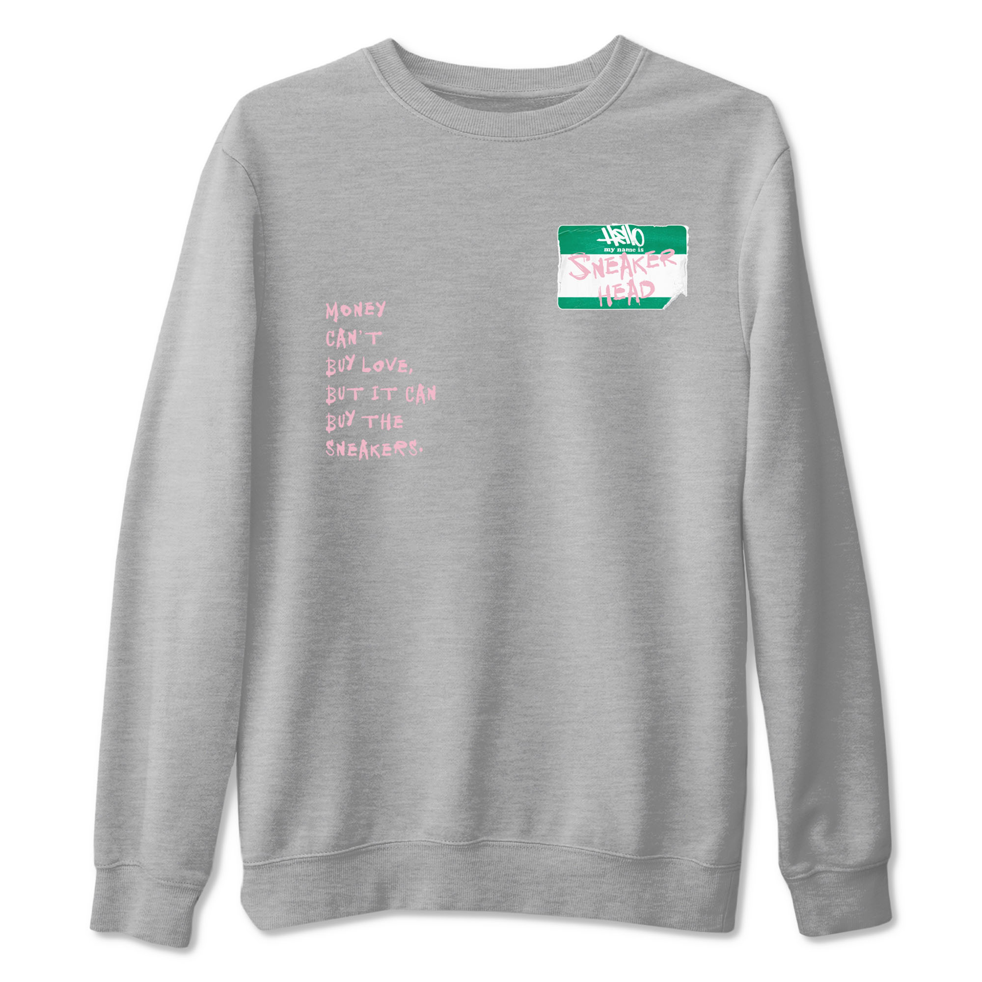 Dunk Medium Soft Pink Malachite shirt to match jordans Sneakerhead Badge sneaker tees Dunk Medium Soft Pink Malachite Drip Gear Zone unisex cotton Heather Grey 2 crew neck shirt