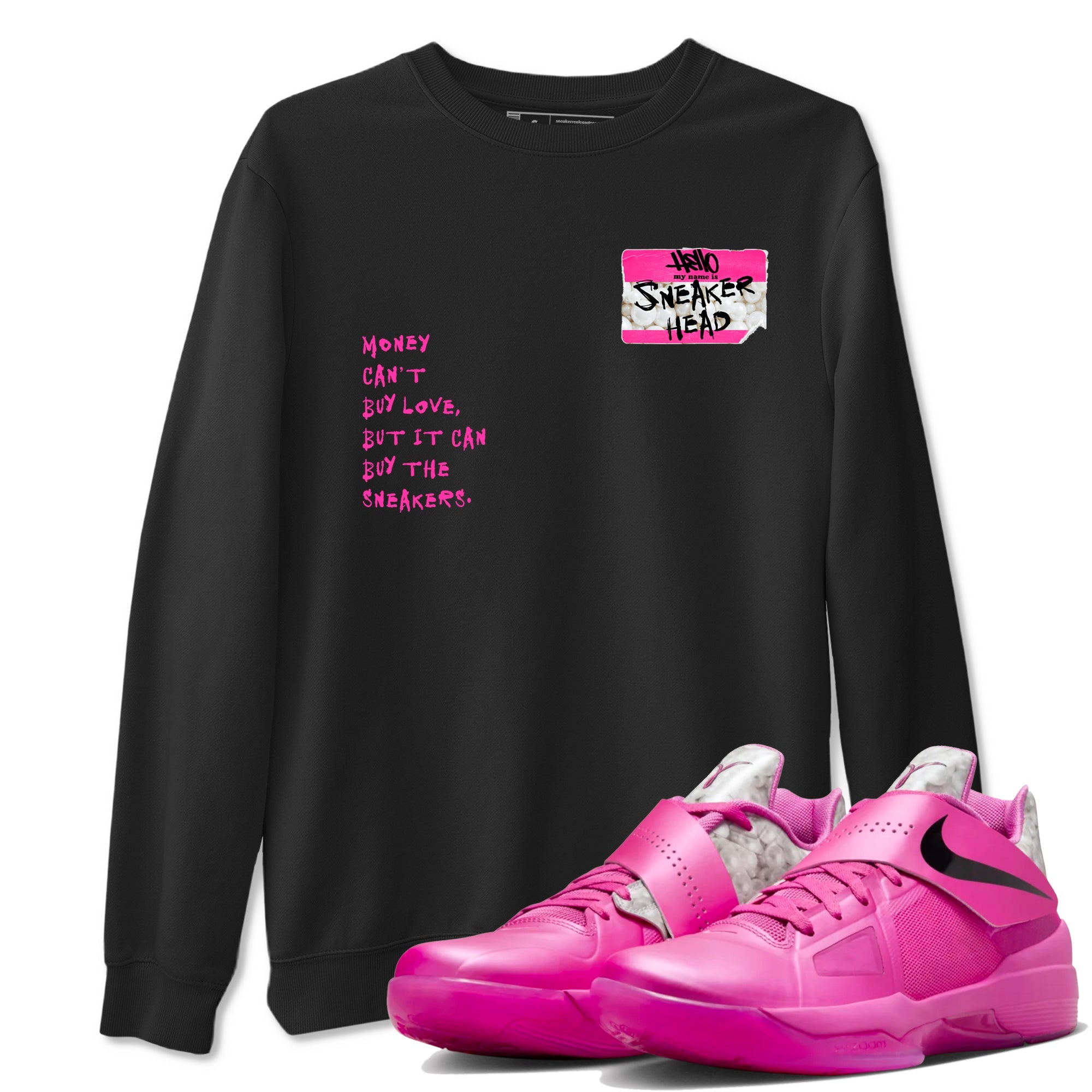 Nike KD 4 Retro Aunt Pearl shirts to match jordans Sneakerhead Badge sneaker match tees Nike KD 4 Aunt Pearl match shoes to clothes Drip Gear Zone unisex cotton Black 1 shirts