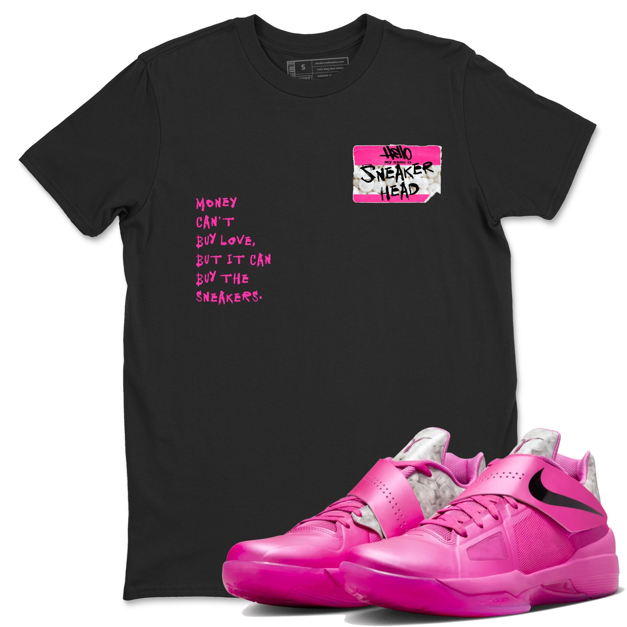Nike KD 4 Retro Aunt Pearl shirts to match jordans Sneakerhead Badge sneaker match tees Nike KD 4 Aunt Pearl match shoes to clothes Drip Gear Zone unisex cotton Black 1 shirts