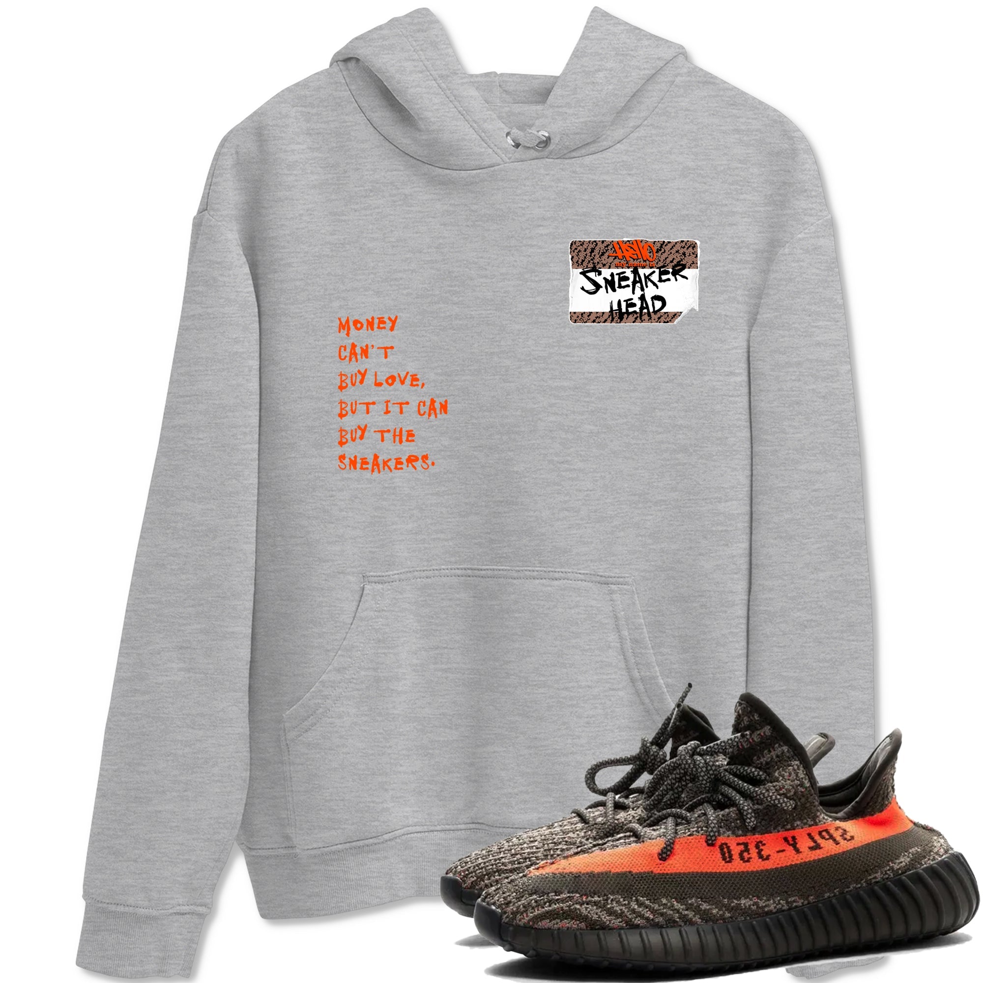 Yeezy 350 Carbon Beluga shirts to match jordans Sneakerhead Badge sneaker match tees Yeezy 350 Carbon Beluga match shoes to clothes Drip Gear Zone unisex cotton Heather Grey 1 shirts
