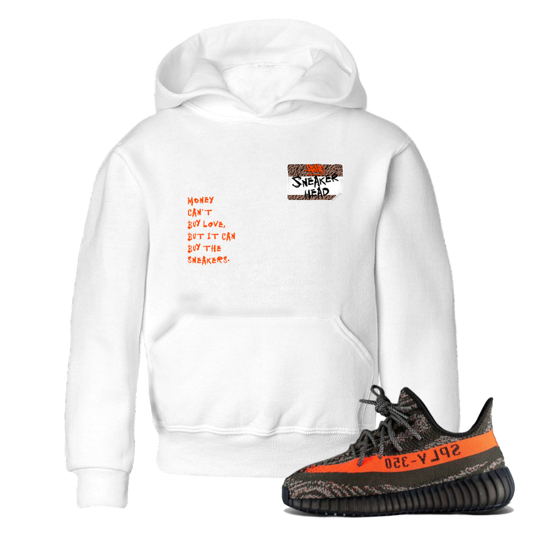 Yeezy 350 Carbon Beluga shirts to match jordans Sneakerhead Badge sneaker match tees Yeezy 350 Carbon Beluga match shoes to clothes Drip Gear Zone Youth Baby White 1 tee