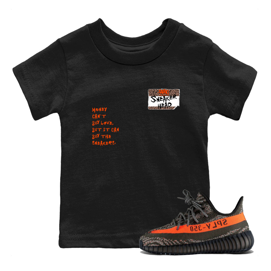 Yeezy 350 Carbon Beluga shirts to match jordans Sneakerhead Badge sneaker match tees Yeezy 350 Carbon Beluga match shoes to clothes Drip Gear Zone Youth Baby Black 1 tee