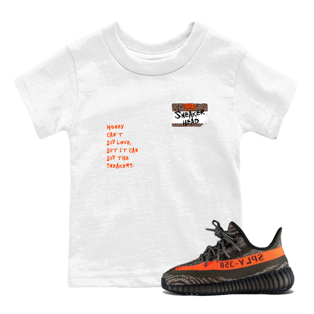 Yeezy 350 Carbon Beluga shirts to match jordans Sneakerhead Badge sneaker match tees Yeezy 350 Carbon Beluga match shoes to clothes Drip Gear Zone Youth Baby White 1 tee