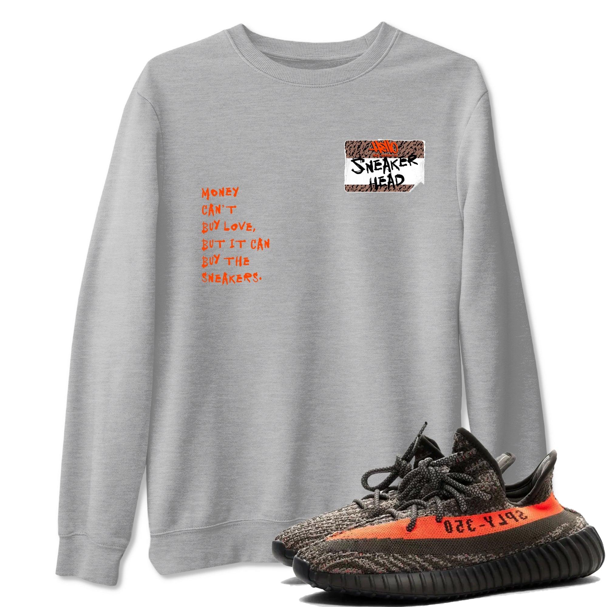 Yeezy 350 Carbon Beluga shirts to match jordans Sneakerhead Badge sneaker match tees Yeezy 350 Carbon Beluga match shoes to clothes Drip Gear Zone unisex cotton Heather Grey 1 shirts