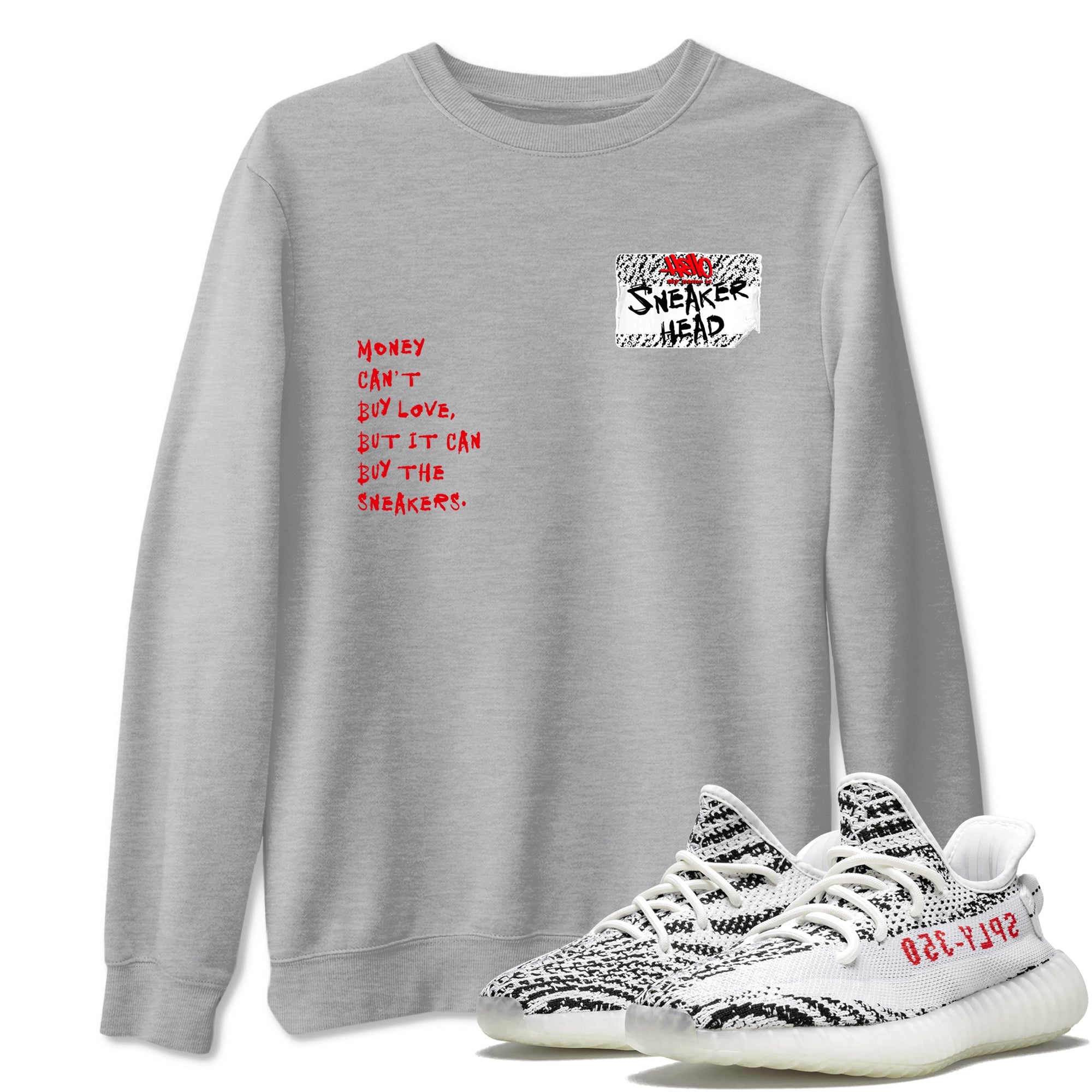 Yeezy 350 Zebra shirts to match jordans Sneakerhead Badge sneaker match tees Yeezy 350 Zebra match shoes to clothes Drip Gear Zone unisex cotton Heather Grey 1 shirts
