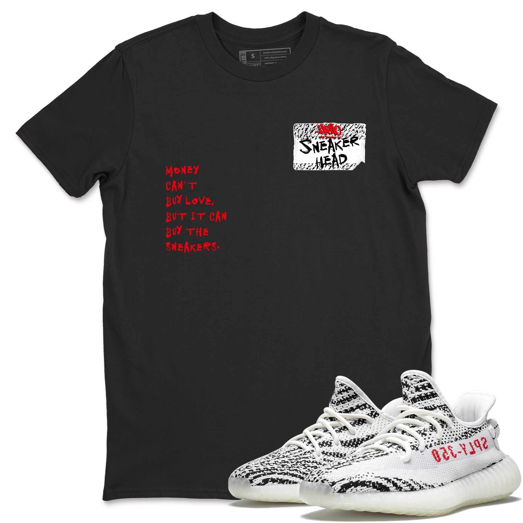 Yeezy 350 Zebra shirts to match jordans Sneakerhead Badge sneaker match tees Yeezy 350 Zebra match shoes to clothes Drip Gear Zone unisex cotton Black 1 shirts