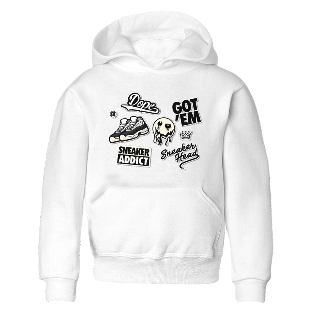 Jordan Rero 11 Gratitude shirt to match jordans Sneakerhead Sticker sneaker matching tees Air Jordan 11 Gratitude Drip Gear Zone Baby Toddler White 2 T-Shirt