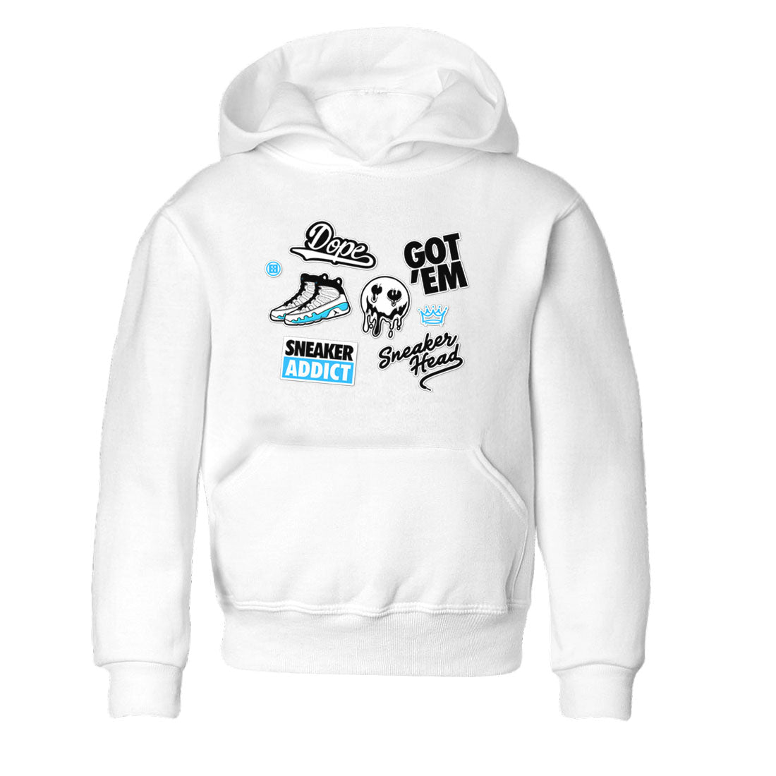 9s Powder Blue shirt to match jordans Sneakerhead Sticker sneaker tees Air Jordan 9 Powder Blue Drip Gear Zone baby toddler White 2 cotton Shirt