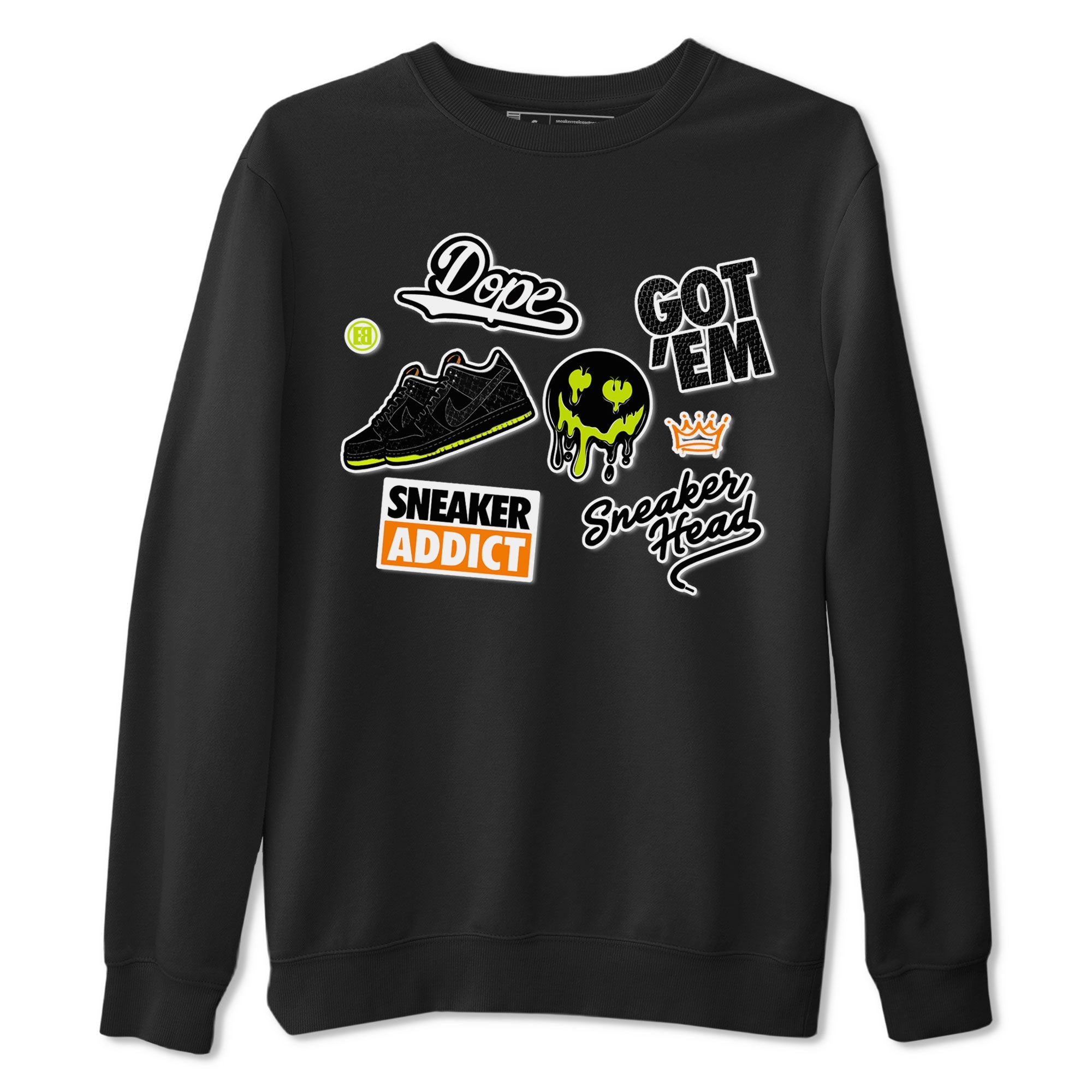Dunk Halloween shirt to match jordans Sneakerhead Sticker sneaker tees Special Halloween Costume Dunk Mid Halloween Drip Gear Zone Unisex Black 2 T-Shirt
