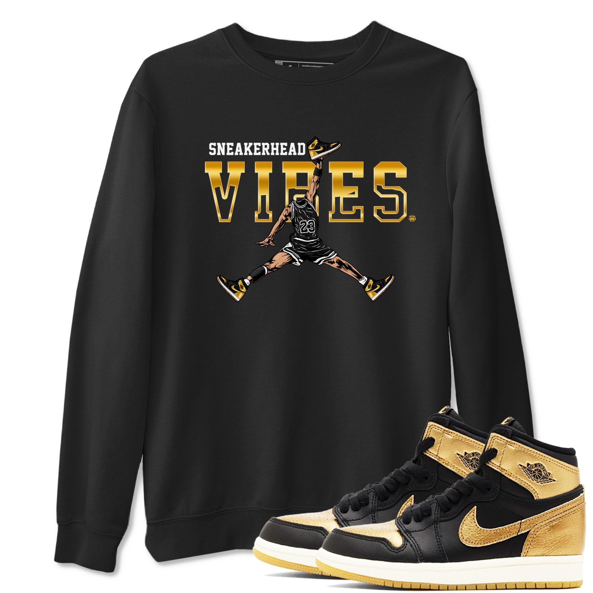 Air Jordan 1 High OG Black Metallic Gold shirts to match jordans Sneakerhead Vibes sneaker match tees Jordan 1 Black Metallic Gold Drip Gear Zone streetwear brand Black 1 unisex cotton tee