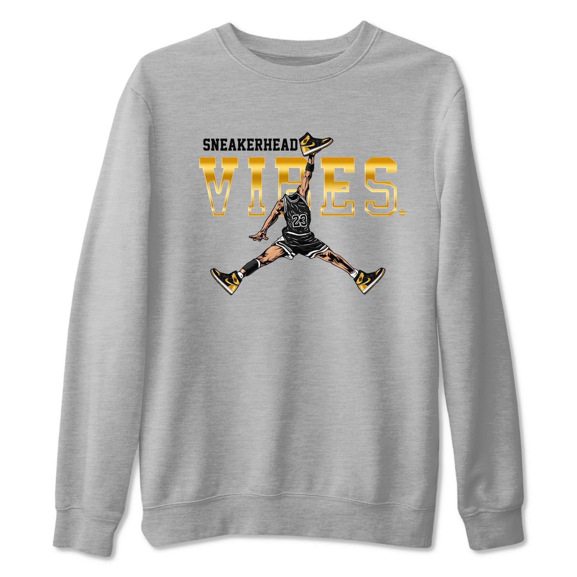 Air Jordan 1 High OG Black Metallic Gold shirts to match jordans Sneakerhead Vibes sneaker match tees Jordan 1 Black Metallic Gold Drip Gear Zone streetwear brand Heather Grey 2 unisex cotton tee