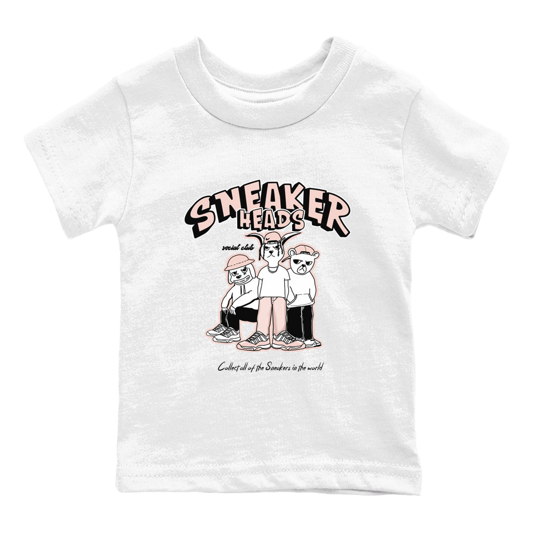 11s Legend Pink shirts to match jordans Sneakerheads Social Club sneaker match tees Air Jordan 11 Legend Pink Drip Gear Zone streetwear brand Baby and Youth White 2 cotton tee