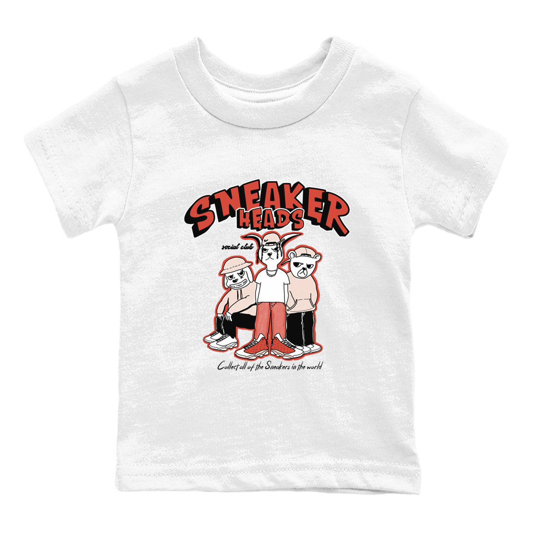 13s Dune Red shirts to match jordans Sneakerheads Social Club sneaker match tees Air Jordan 13 Dune Red Drip Gear Zone streetwear brand Baby and Youth White 2 cotton tee