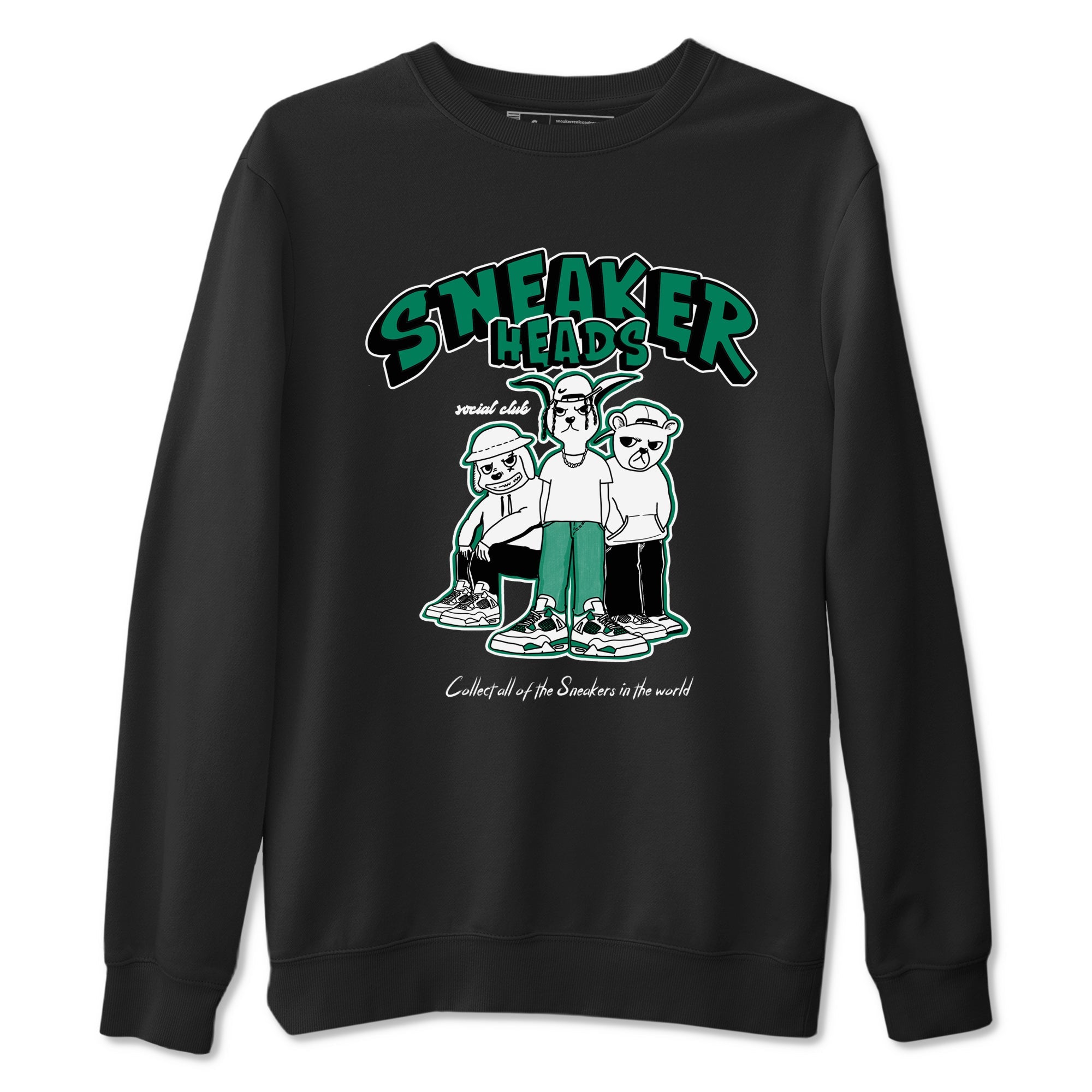 4s Oxidized Green shirts to match jordans Sneakerheads Social Club sneaker match tees Air Jordan 4 Oxidized Green Drip Gear Zone streetwear brand Black 2 unisex cotton tee