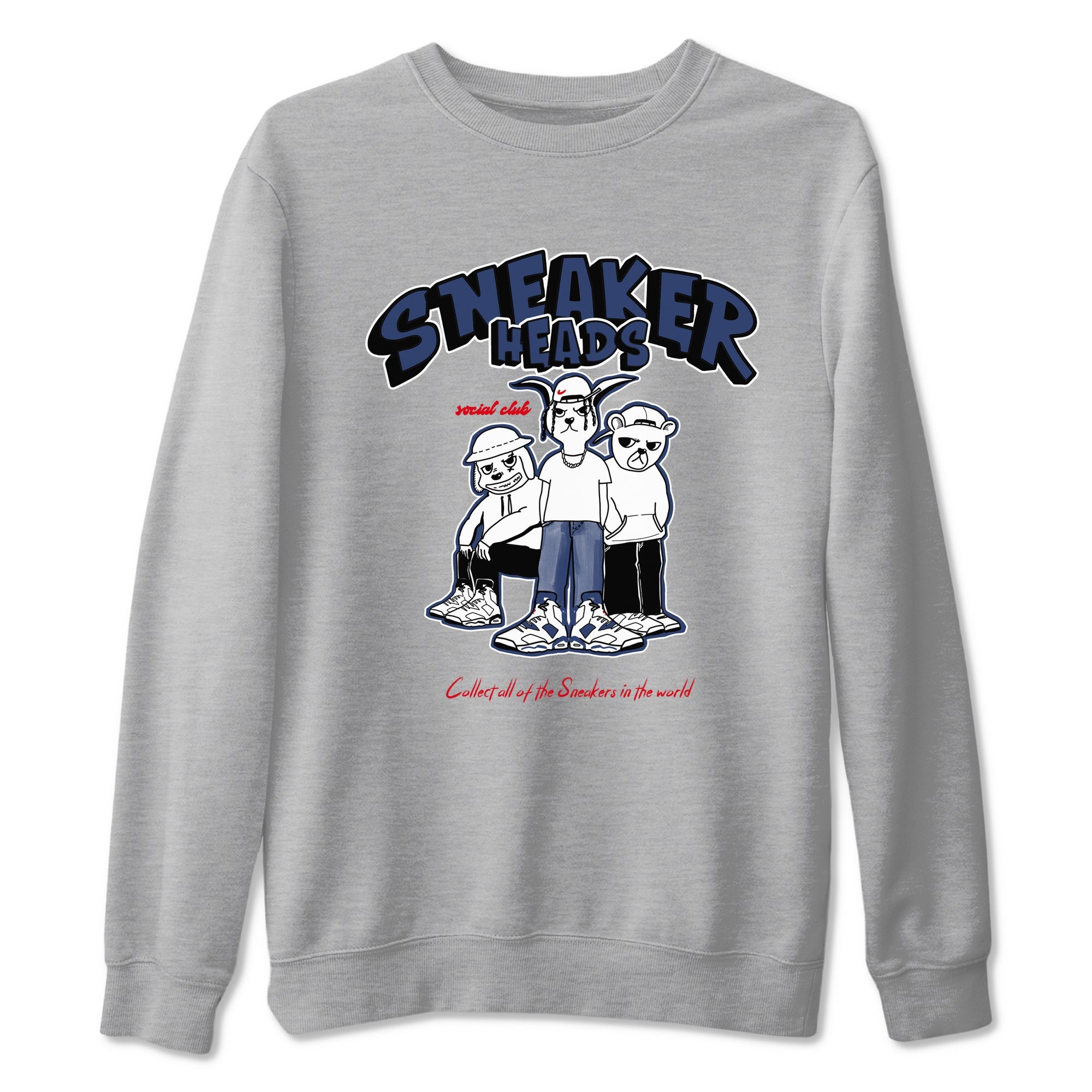 6s Olympic shirts to match jordans Sneakerheads Social Club sneaker match tees Air Jordan 6 Olympic Drip Gear Zone streetwear brand Heather Grey 2 unisex cotton tee