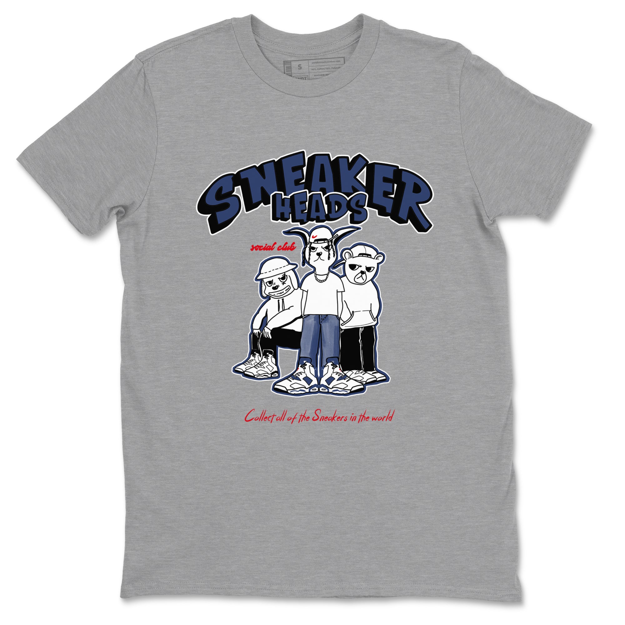 6s Olympic shirts to match jordans Sneakerheads Social Club sneaker match tees Air Jordan 6 Olympic Drip Gear Zone streetwear brand Heather Grey 2 unisex cotton tee