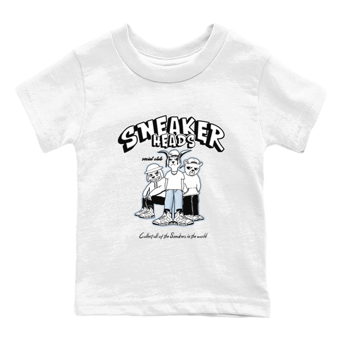 AJ6 White Black shirts to match jordans Sneakerheads Social Club sneaker match tees Air Jordan 6 White Black Drip Gear Zone streetwear brand Baby and Youth White 2 cotton tee