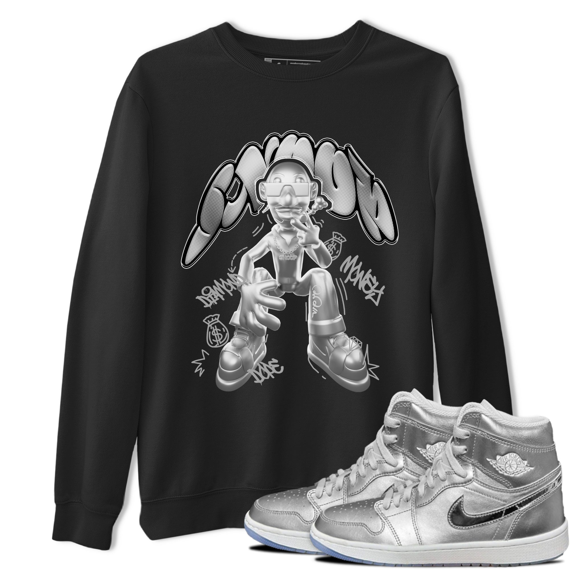 Air Jordan 1 Gift Giving shirt to match jordans Snoop sneaker tees  Metal tees AJ1 Gift Giving Drip Gear Zone Unisex Black 1 T-Shirt