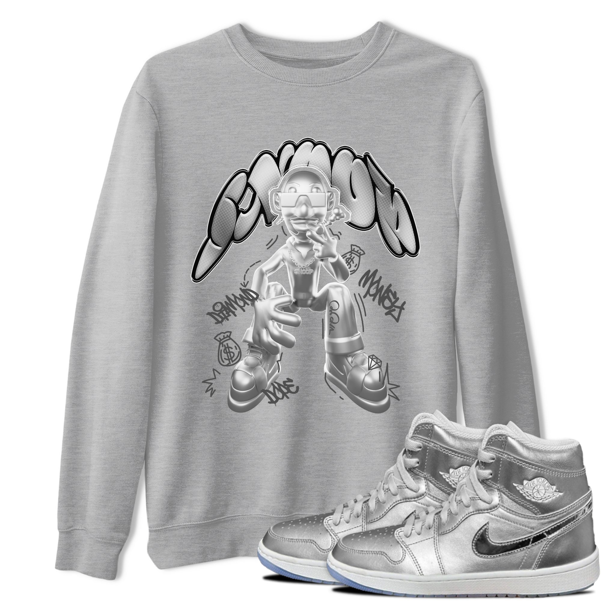 Air Jordan 1 Gift Giving shirt to match jordans Snoop sneaker tees  Metal tees AJ1 Gift Giving Drip Gear Zone Unisex Heather Grey 1 T-Shirt