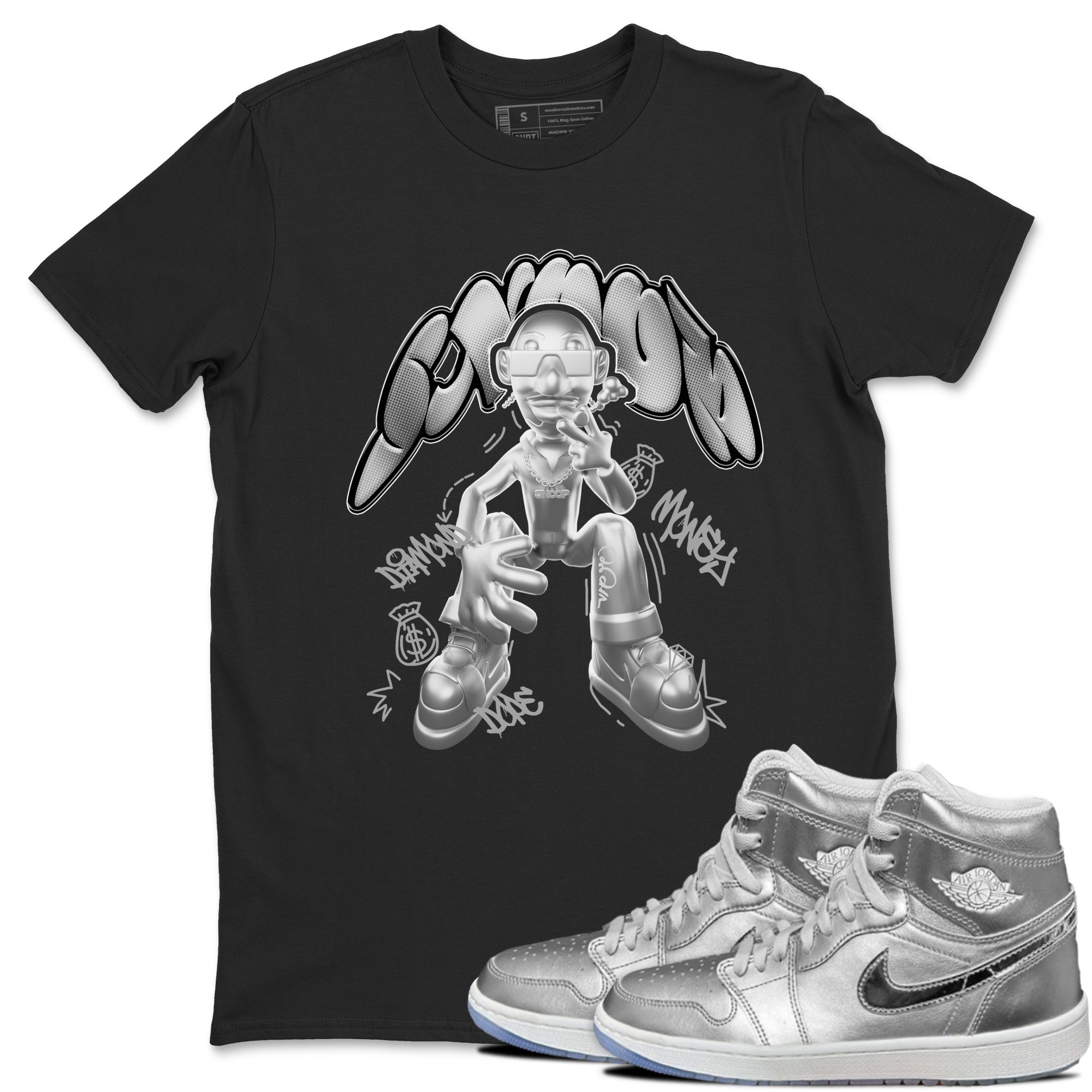 Air Jordan 1 Gift Giving shirt to match jordans Snoop sneaker tees  Metal tees AJ1 Gift Giving Drip Gear Zone Unisex Black 1 T-Shirt