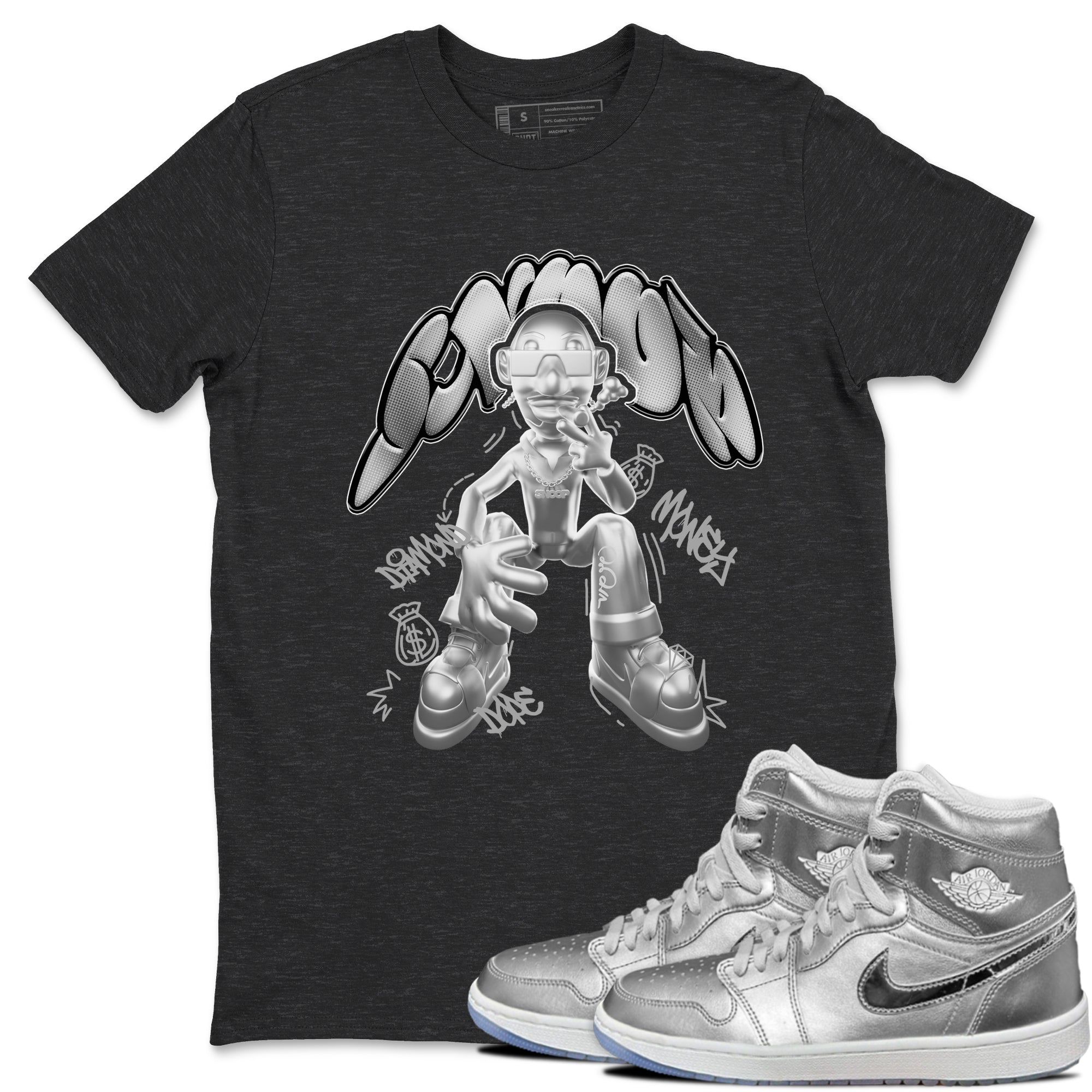 Air Jordan 1 Gift Giving shirt to match jordans Snoop sneaker tees  Metal tees AJ1 Gift Giving Drip Gear Zone Unisex Charcoal Heather 1 T-Shirt