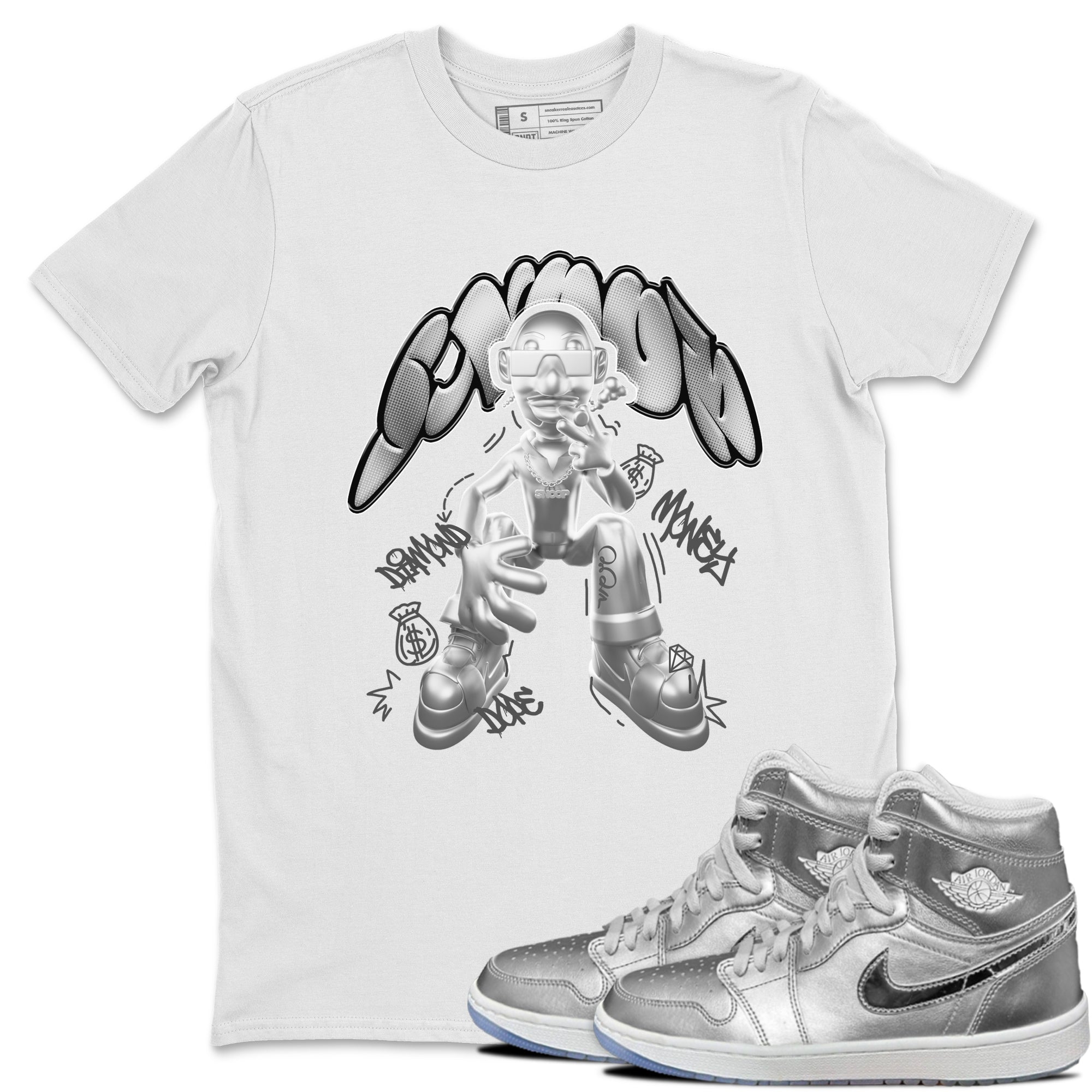 Air Jordan 1 Gift Giving shirt to match jordans Snoop sneaker tees  Metal tees AJ1 Gift Giving Drip Gear Zone Unisex White 1 T-Shirt
