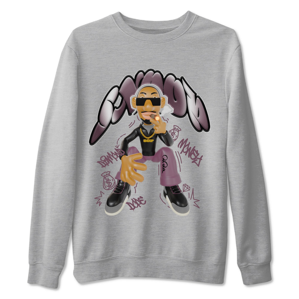 3s A Ma Maniere x Black shirts to match jordans Snoop sneaker match tees A Ma Maniere x Air Jordan 3 “While You Were Sleeping”Sneaker Release Tees unisex cotton Heather Grey 2 crew neck shirts