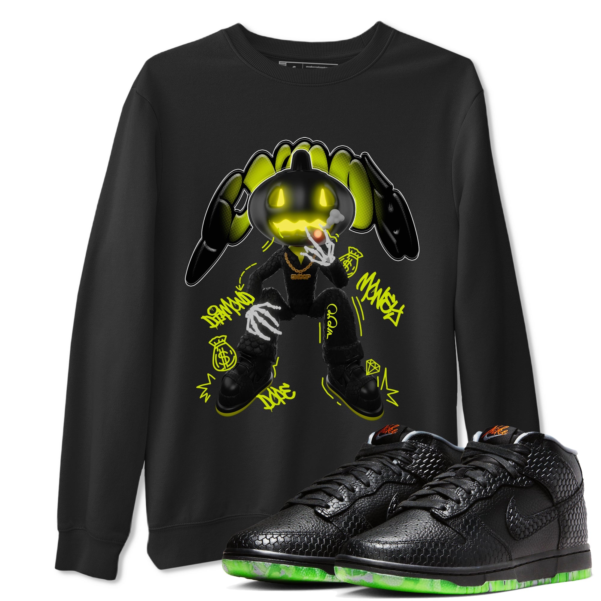 Dunk Halloween shirt to match jordans Snoop sneaker tees halloween horror nights Nike Dunk Halloween Drip Gear Zone Unisex Black 1 T-Shirt