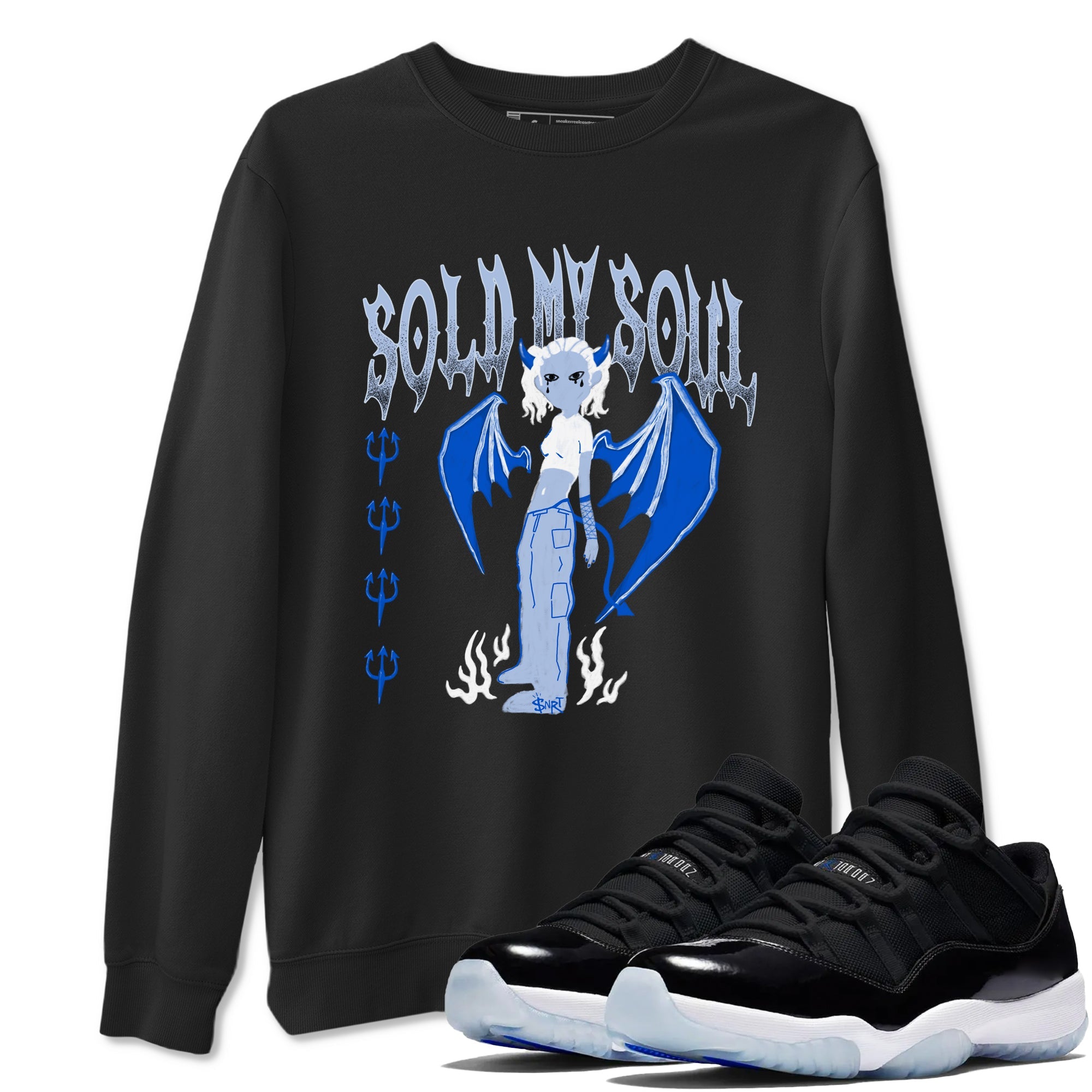 Air Jordan 11 Low Space shirt to match jordans Sold My Soul sneaker tees Air Jordan 11 Low Space Drip Gear Zone unisex cotton Black 1 crew neck shirt