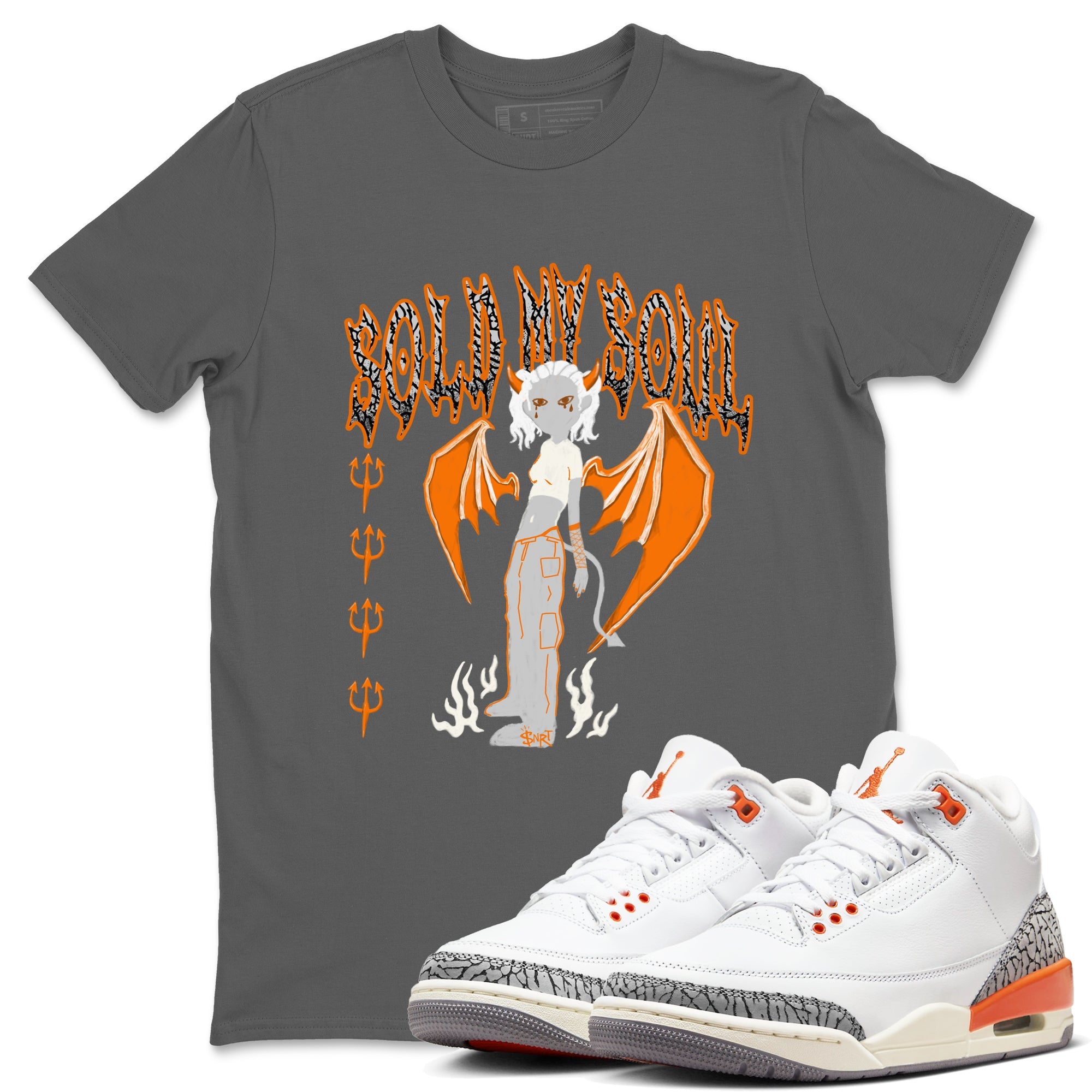 3s Georgia Peach shirt to match jordans Sold My Soul sneaker tees Air Jordan 3 Georgia Peach Drip Gear Zone unisex cotton Cool Grey 1 crew neck shirt