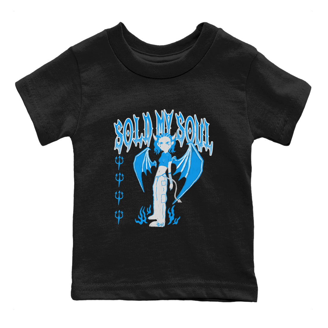 Air Jordan 4 Military Blue shirt to match jordans Sold My Soul sneaker tees Air Jordan 4 Military Blue Drip Gear Zone baby toddler Black 2 cotton Shirt