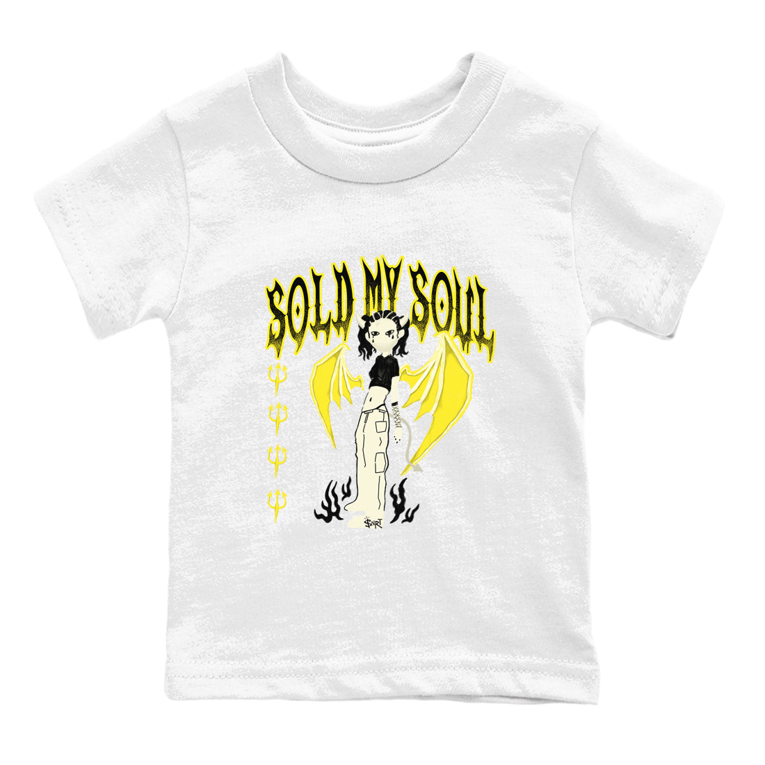 4s Vivid Sulfur shirt to match jordans Sold My Soul sneaker tees Air Jordan 4 Vivid Sulfur Drip Gear Zone baby toddler White 2 cotton Shirt