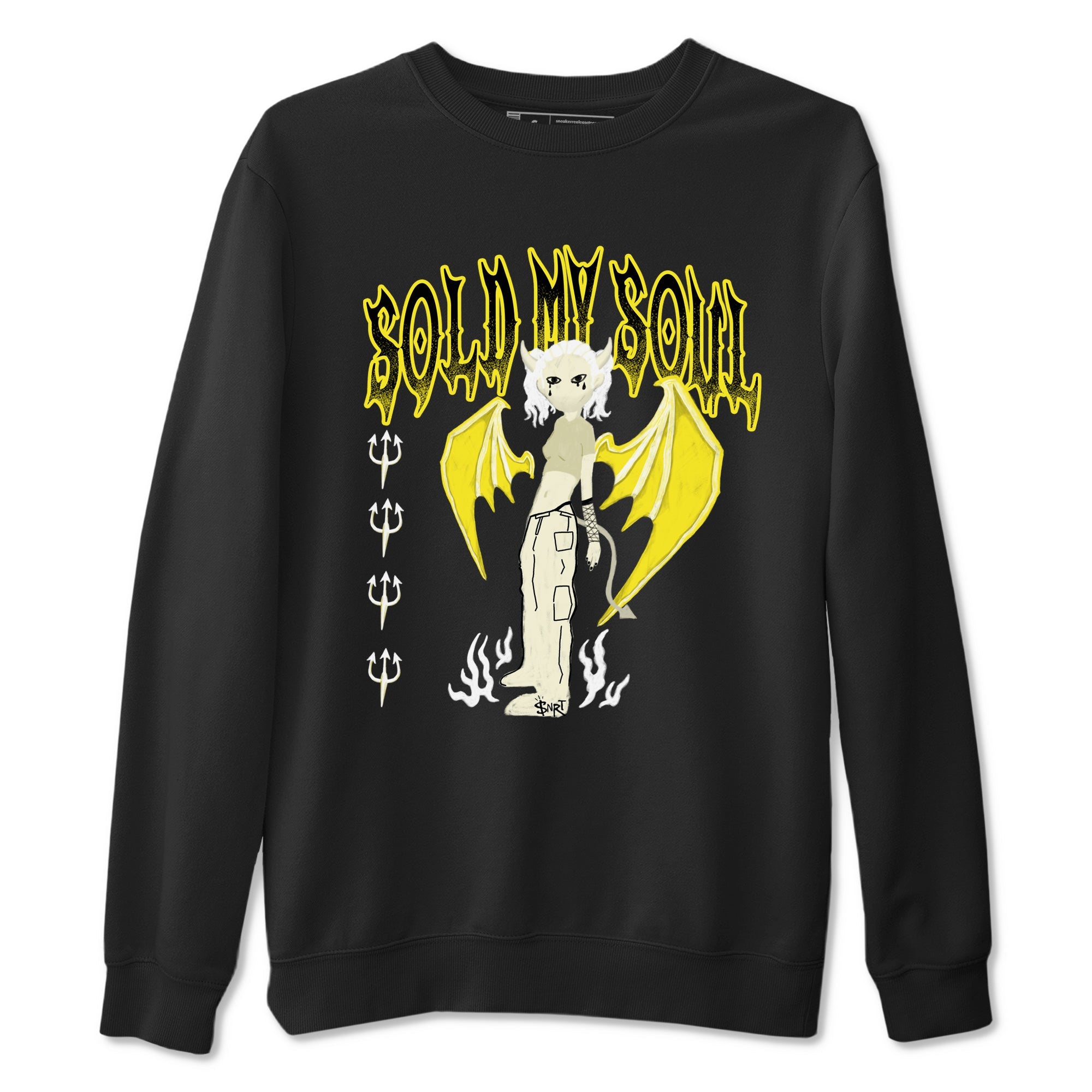 4s Vivid Sulfur shirt to match jordans Sold My Soul sneaker tees Air Jordan 4 Vivid Sulfur Drip Gear Zone unisex cotton Black 2 crew neck shirt