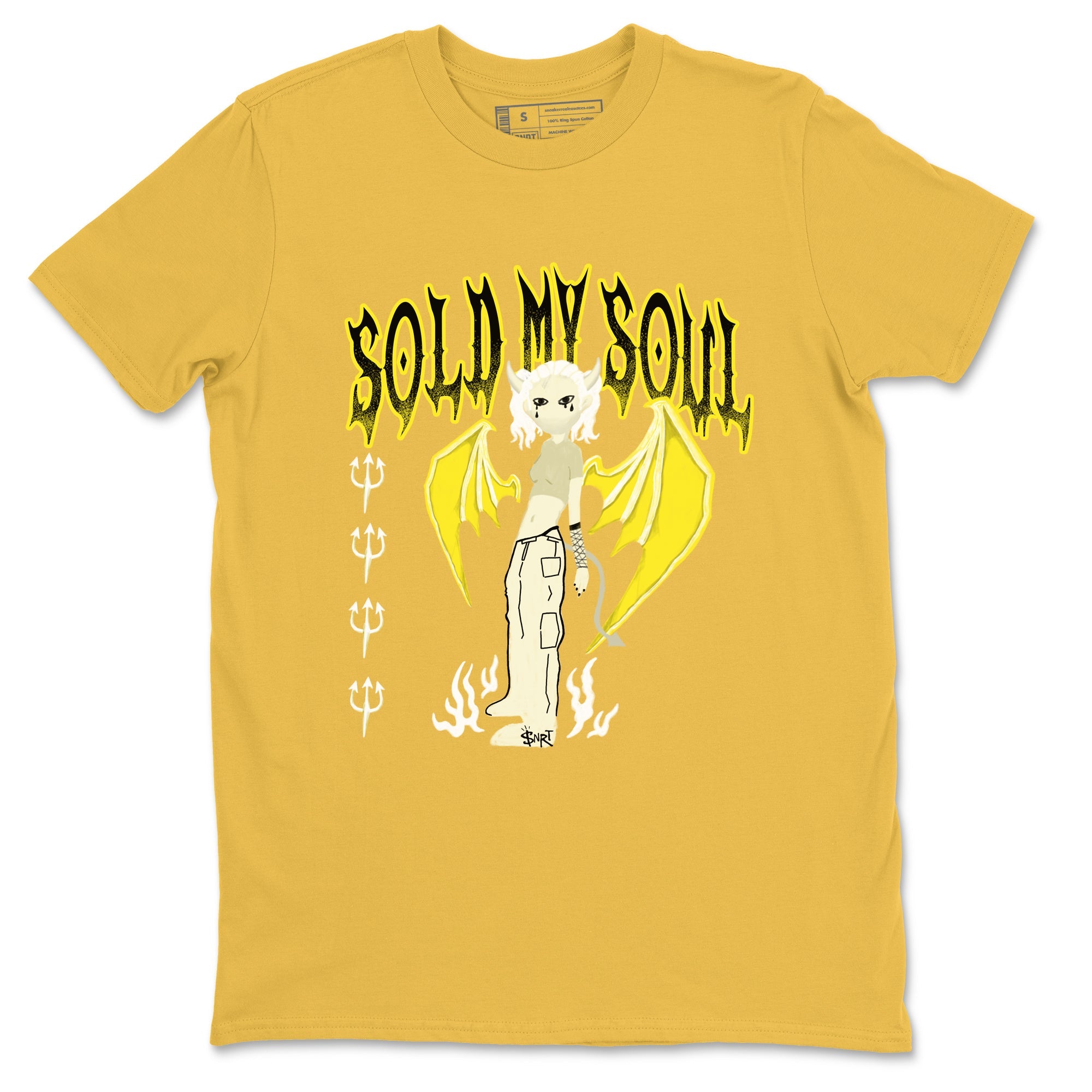 4s Vivid Sulfur shirt to match jordans Sold My Soul sneaker tees Air Jordan 4 Vivid Sulfur Drip Gear Zone unisex cotton Daisy 2 crew neck shirt